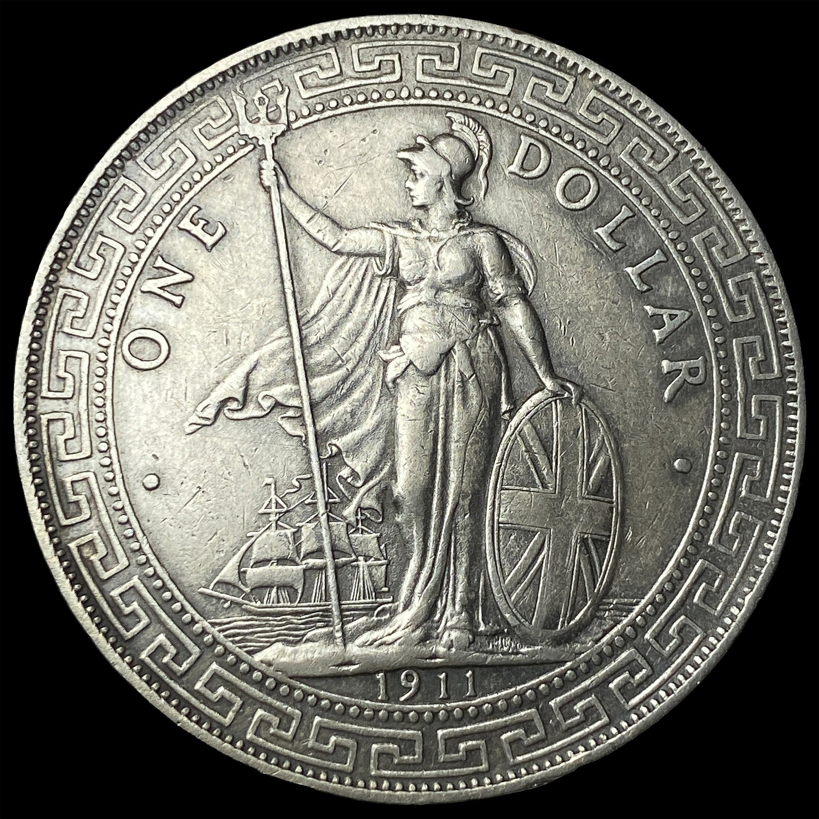 1911 Silver British Trade Dollar CLOSELY UNCIRCULATED (1 of 2)