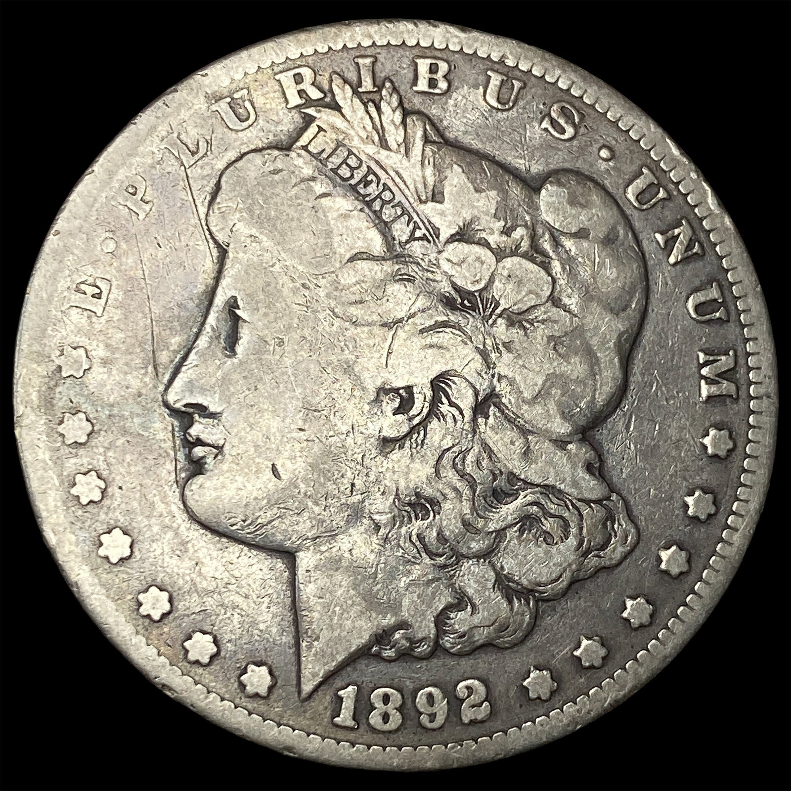 1892-CC Silver Morgan Dollar LIGHTLY CIRCULATED: 1892-CC Silver Morgan Dollar LIGHTLY CIRCULATED