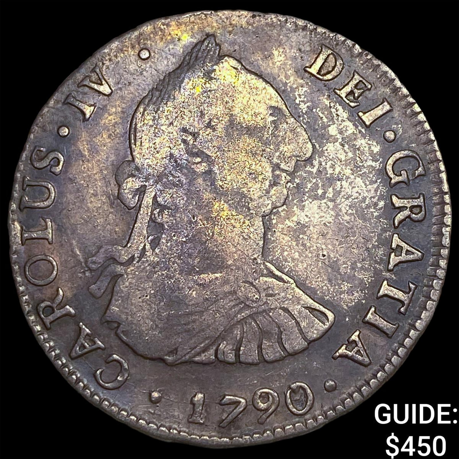 1790 Colonial Spain Silver 4 Reales NEARLY UNCIRCULATED (1 of 2)