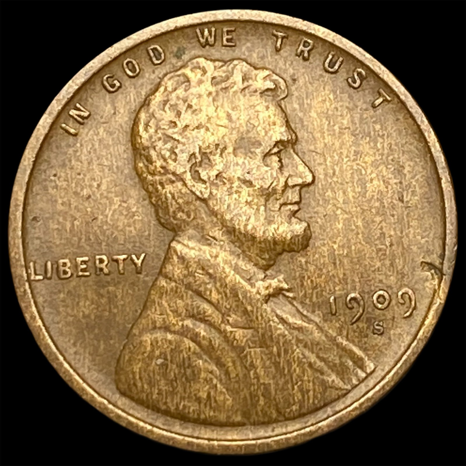 1909-S Lincoln Wheat Cent NEARLY UNCIRCULATED (1 of 2)