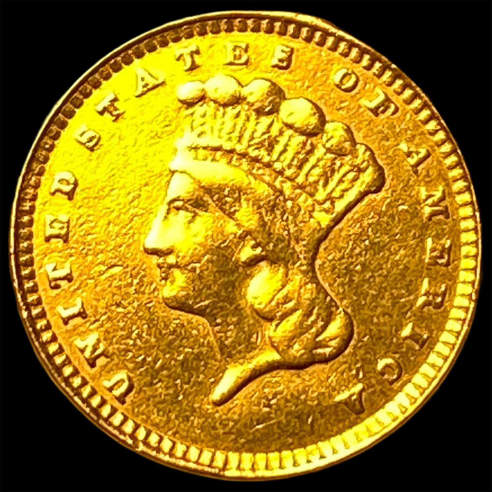 1857 Gold $1 Indian Head Type 3 HIGH GRADE (1 of 2)