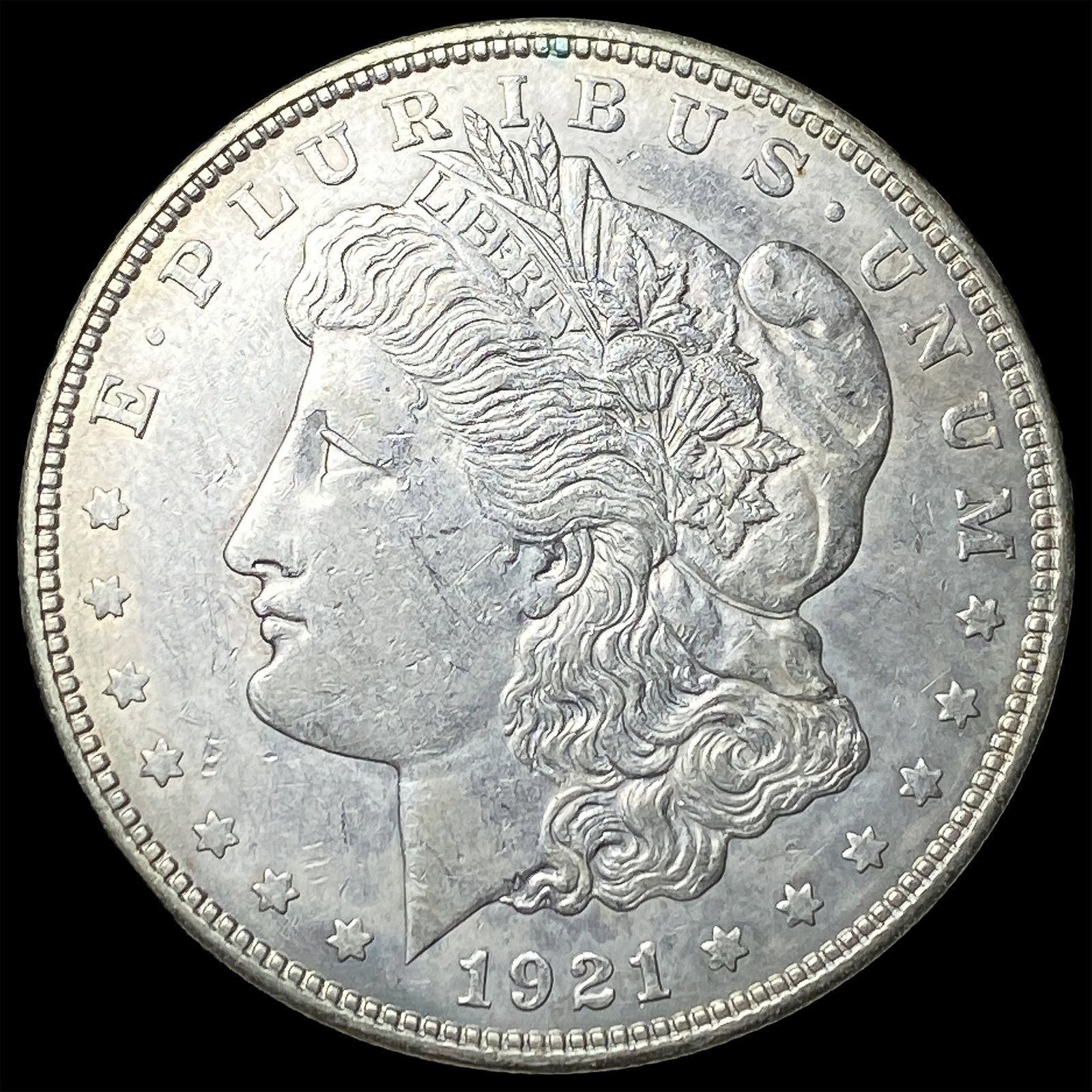 1921-D Silver Morgan Dollar ABOUT UNCIRCULATED: 1921-D Silver Morgan Dollar ABOUT UNCIRCULATED