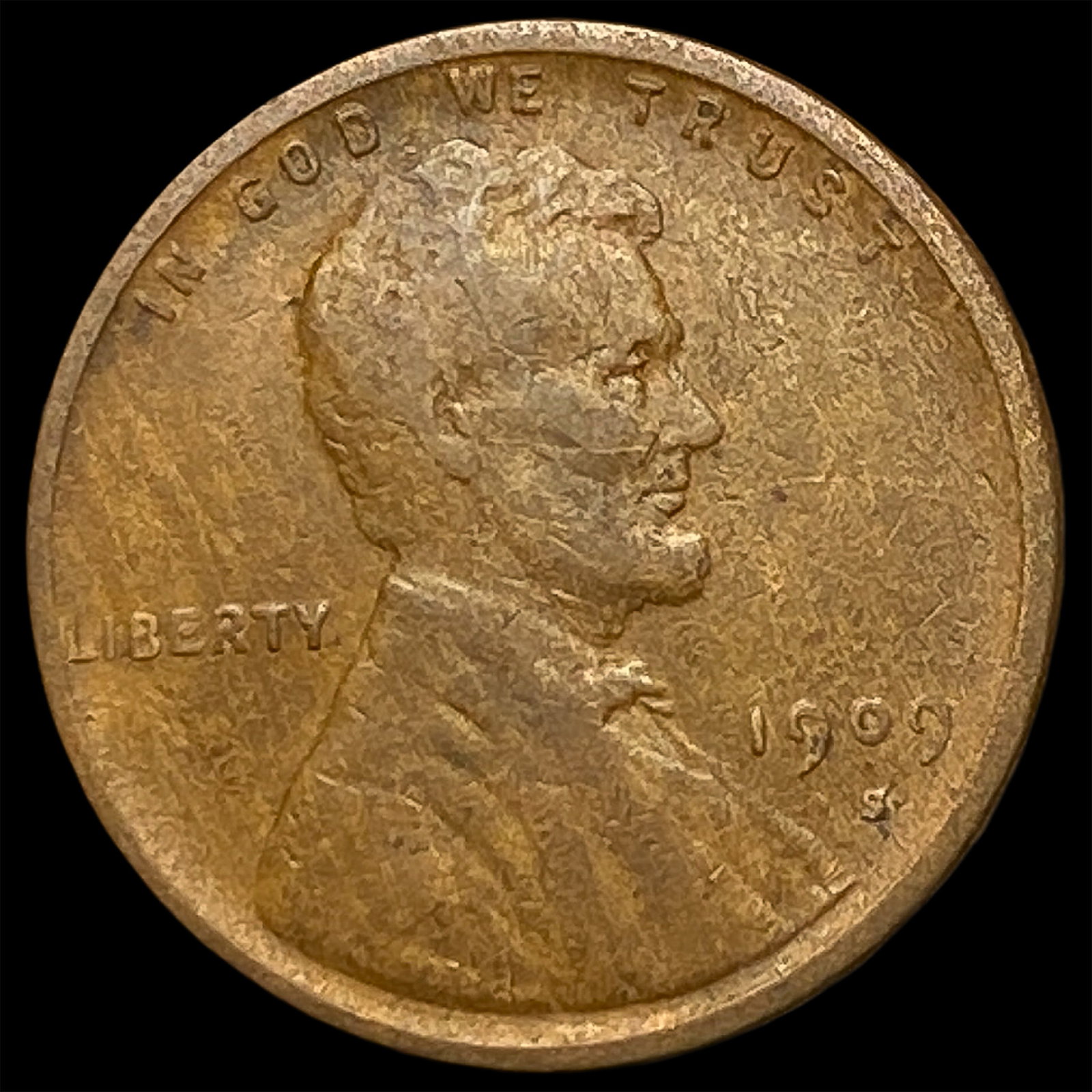 1909-S Lincoln Wheat Cent NICELY CIRCULATED (1 of 2)
