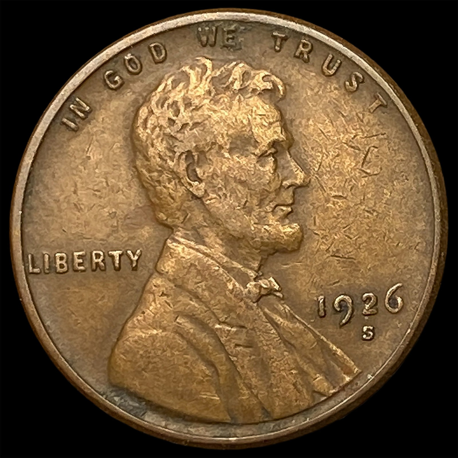 1926-S Lincoln Wheat Cent NEARLY UNCIRCULATED (1 of 2)