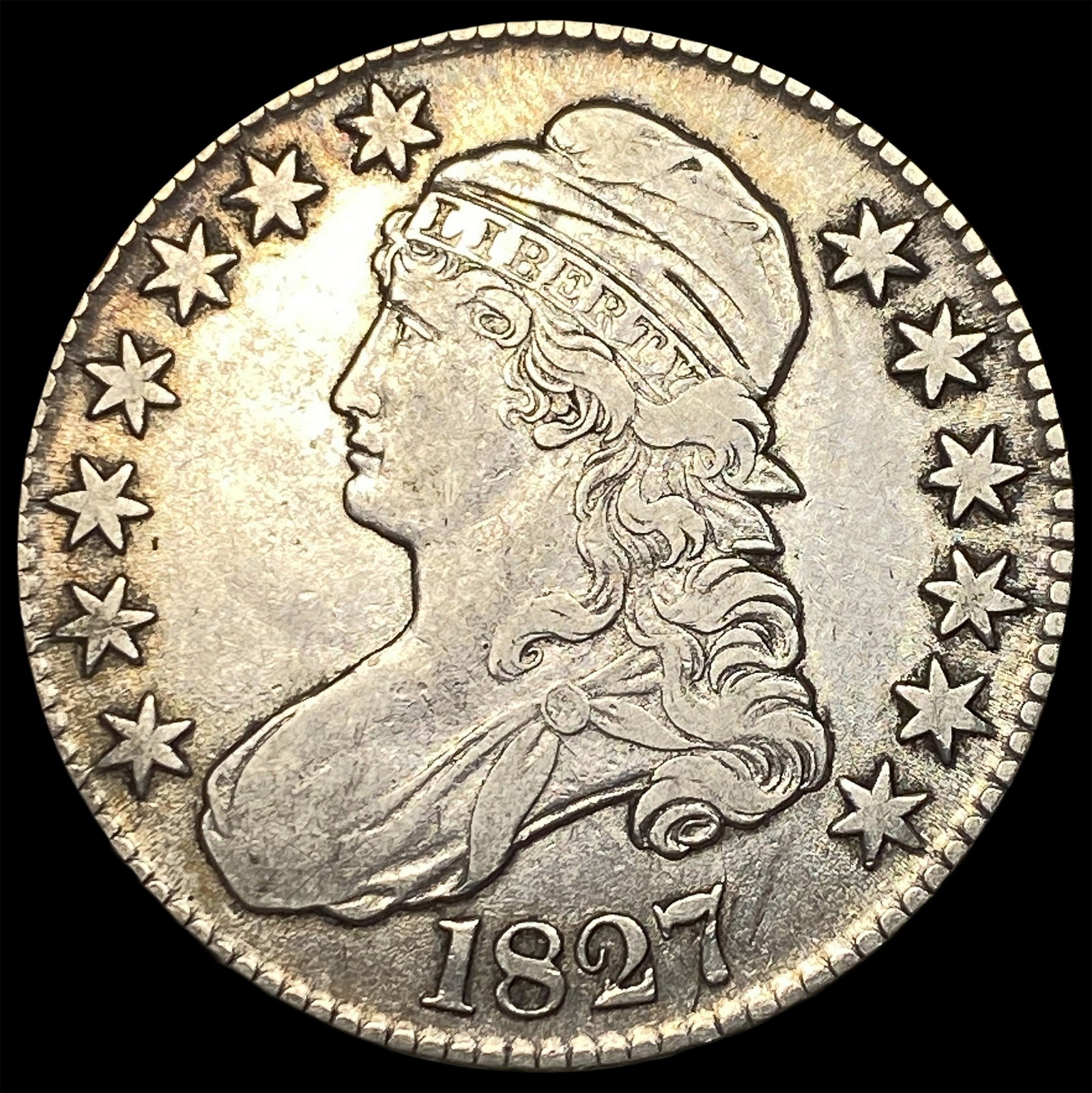 1827 Capped Bust Half Dollar NEARLY UNCIRCULATED (1 of 2)