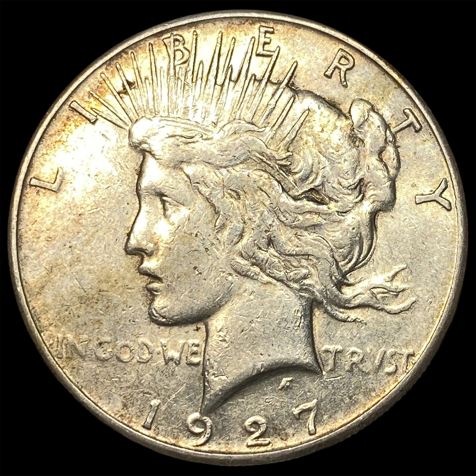 1927-S Silver Peace Dollar ABOUT UNCIRCULATED (1 of 2)