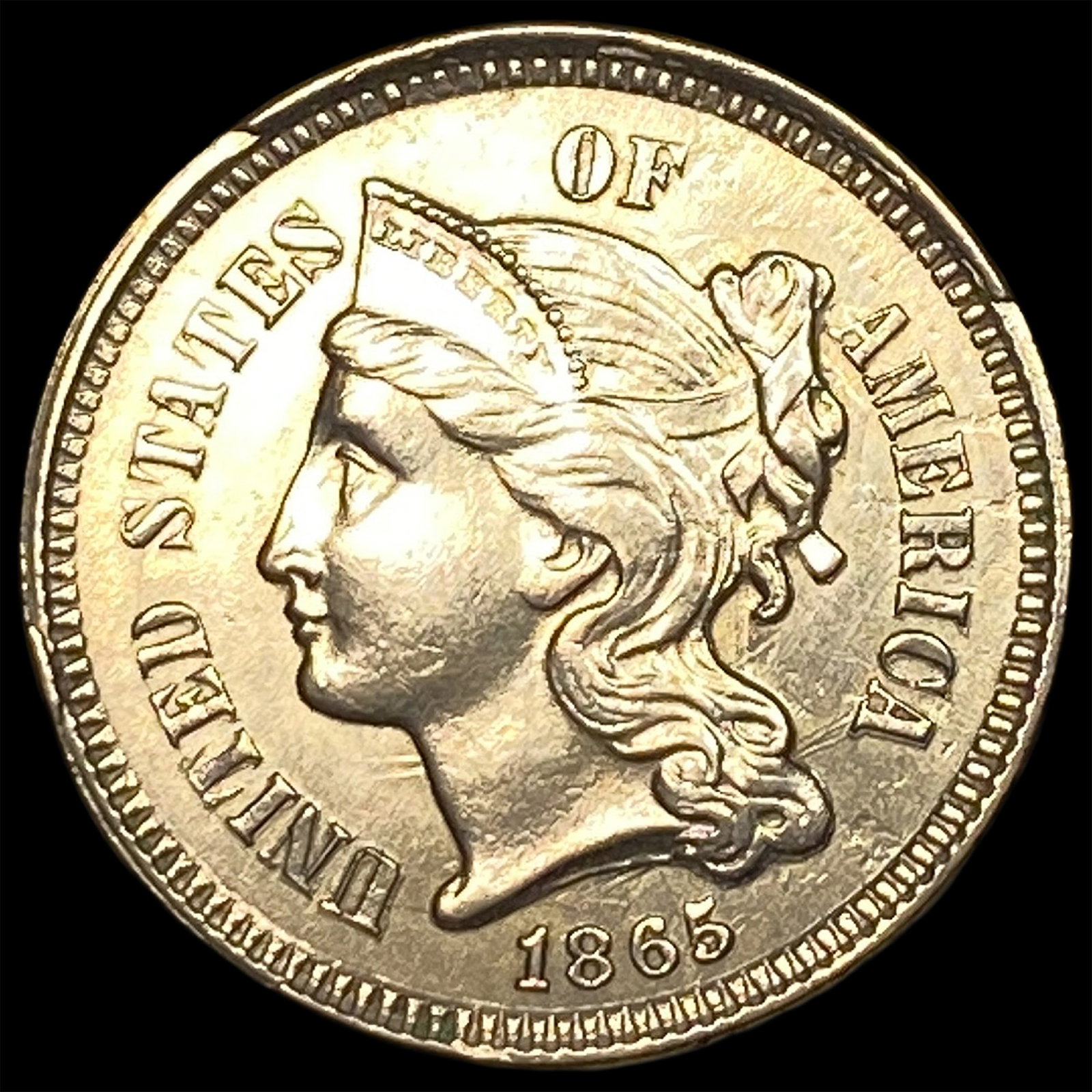 1865 Nickel Three-Cent Piece UNCIRCULATED (1 of 2)