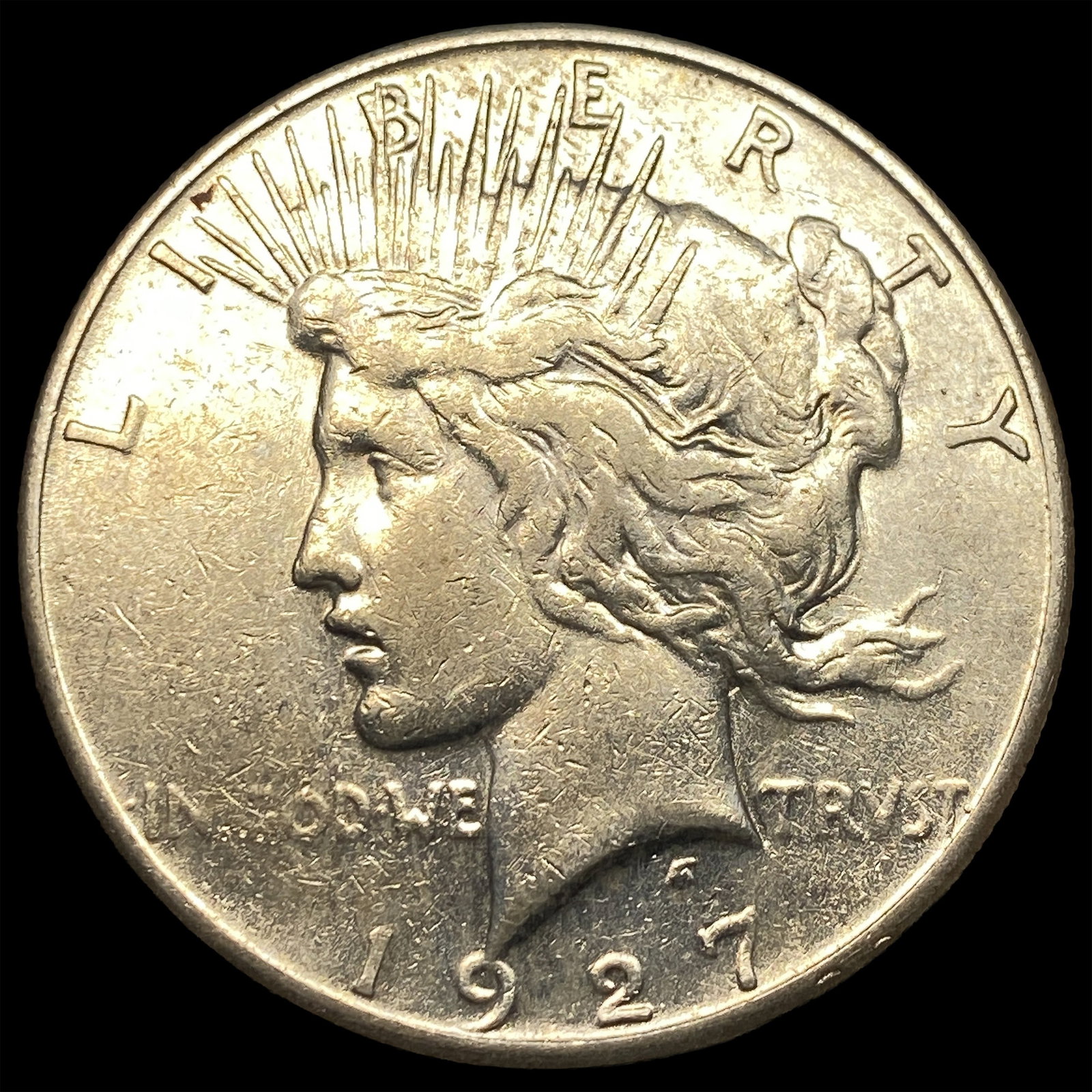 1927-S Peace Silver Dollar NEARLY UNCIRCULATED: 1927-S Peace Silver Dollar NEARLY UNCIRCULATED