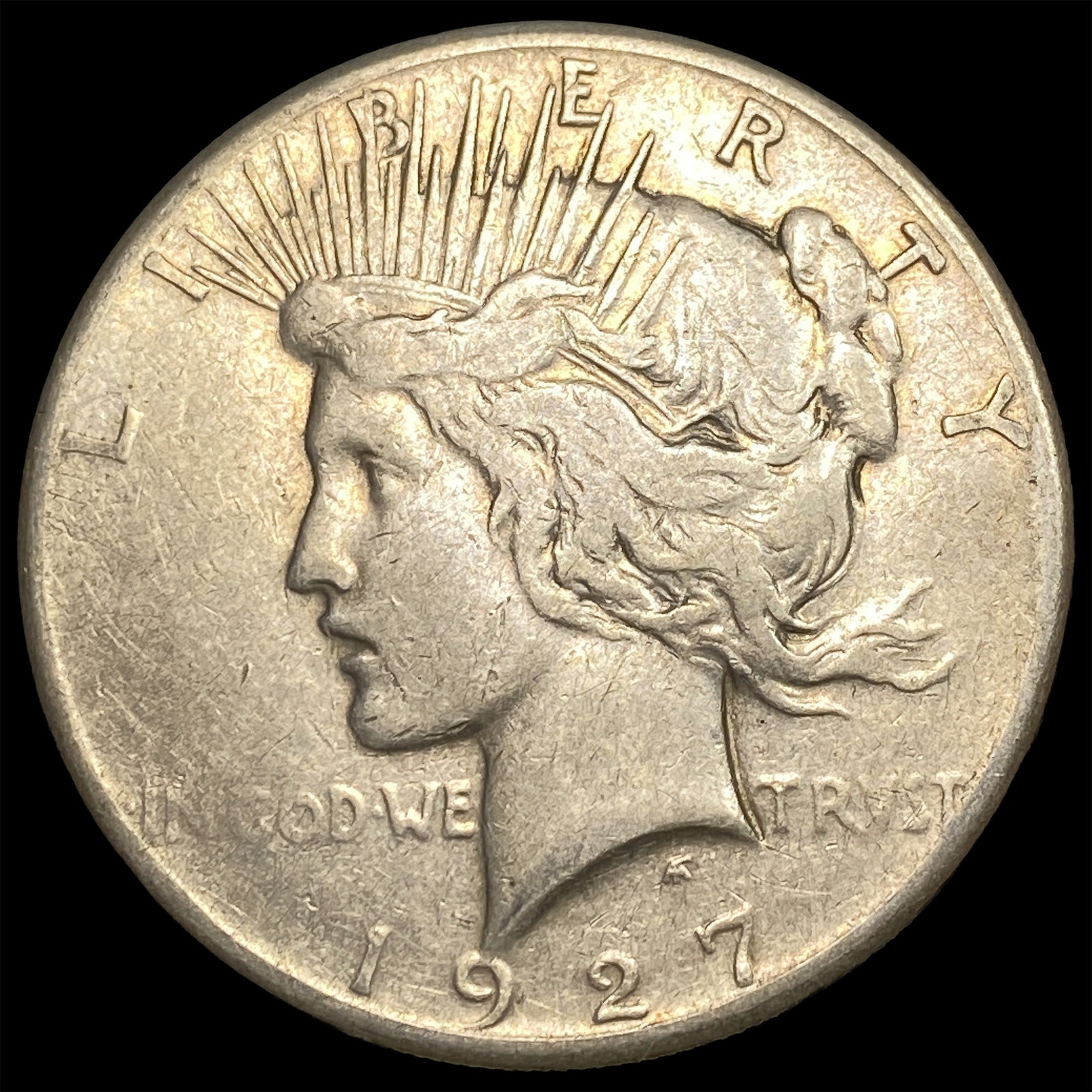 1927 Silver Peace Dollar ABOUT UNCIRCULATED: 1927 Silver Peace Dollar ABOUT UNCIRCULATED