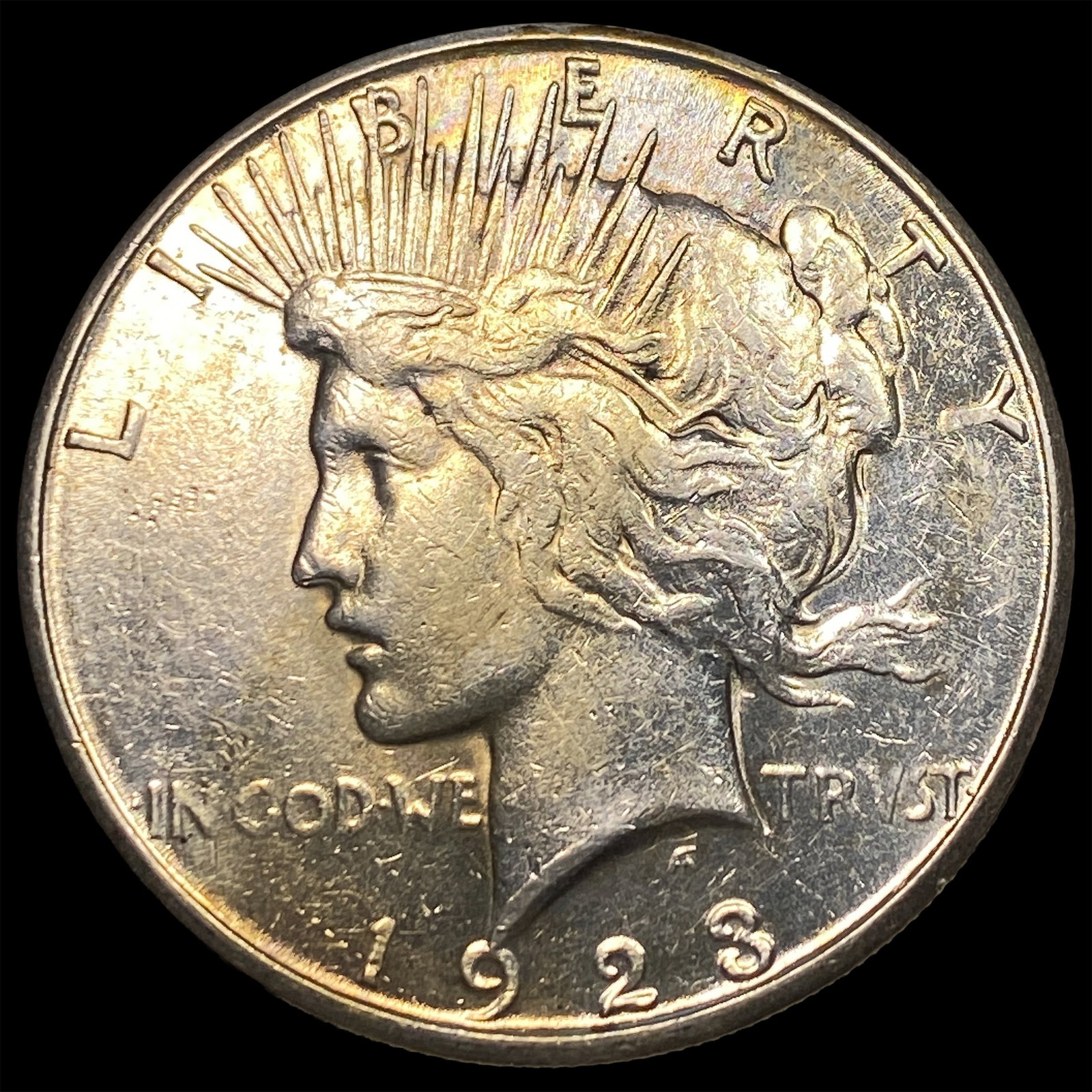 1923-S Silver Peace Dollar ABOUT UNCIRCULATED: 1923-S Silver Peace Dollar ABOUT UNCIRCULATED