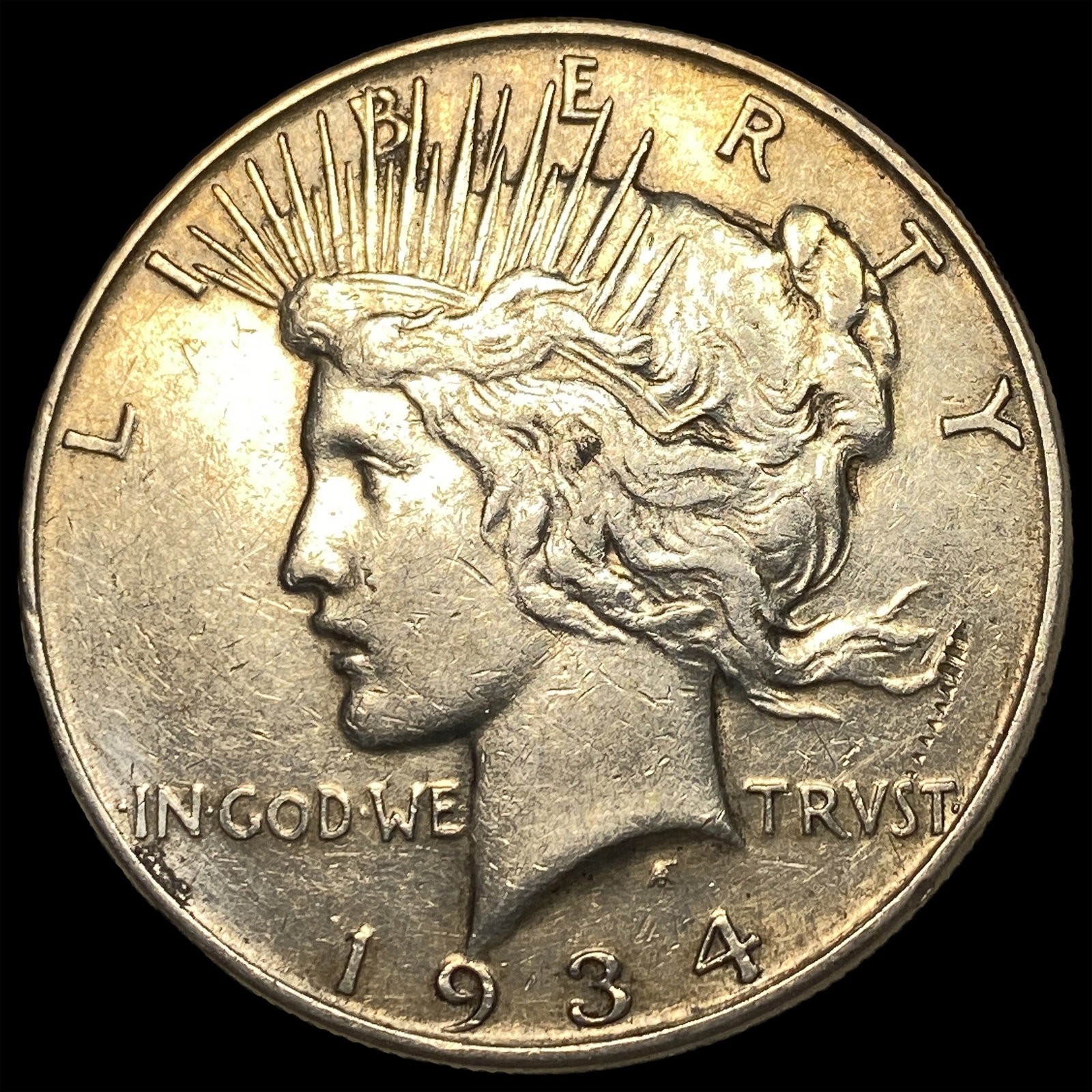 1934 Silver Peace Dollar NEARLY UNCIRCULATED (1 of 2)