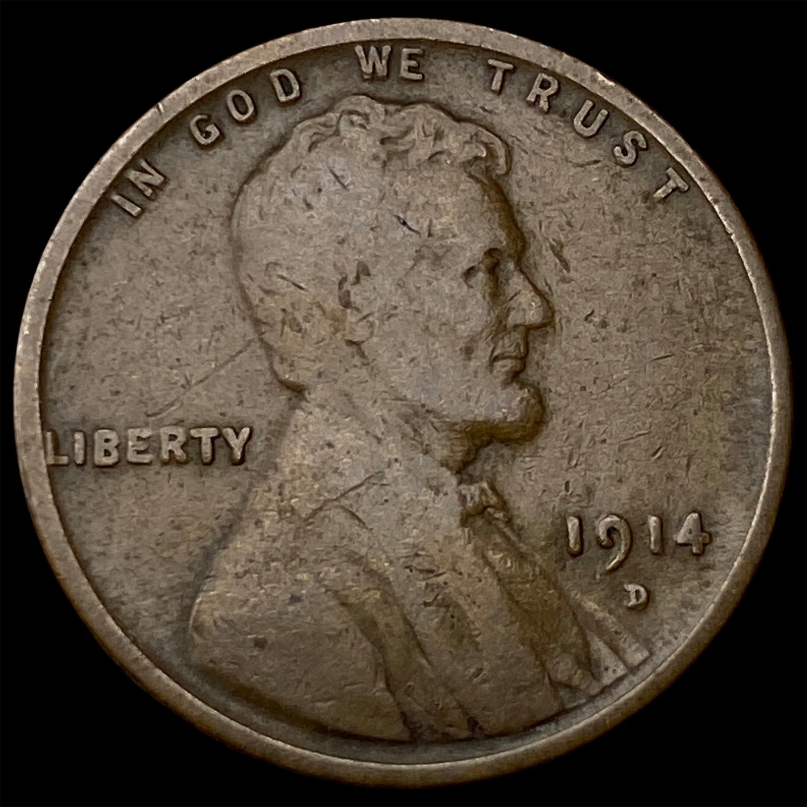 1914-D Lincoln Wheat Cent LIGHTLY CIRCULATED (1 of 2)
