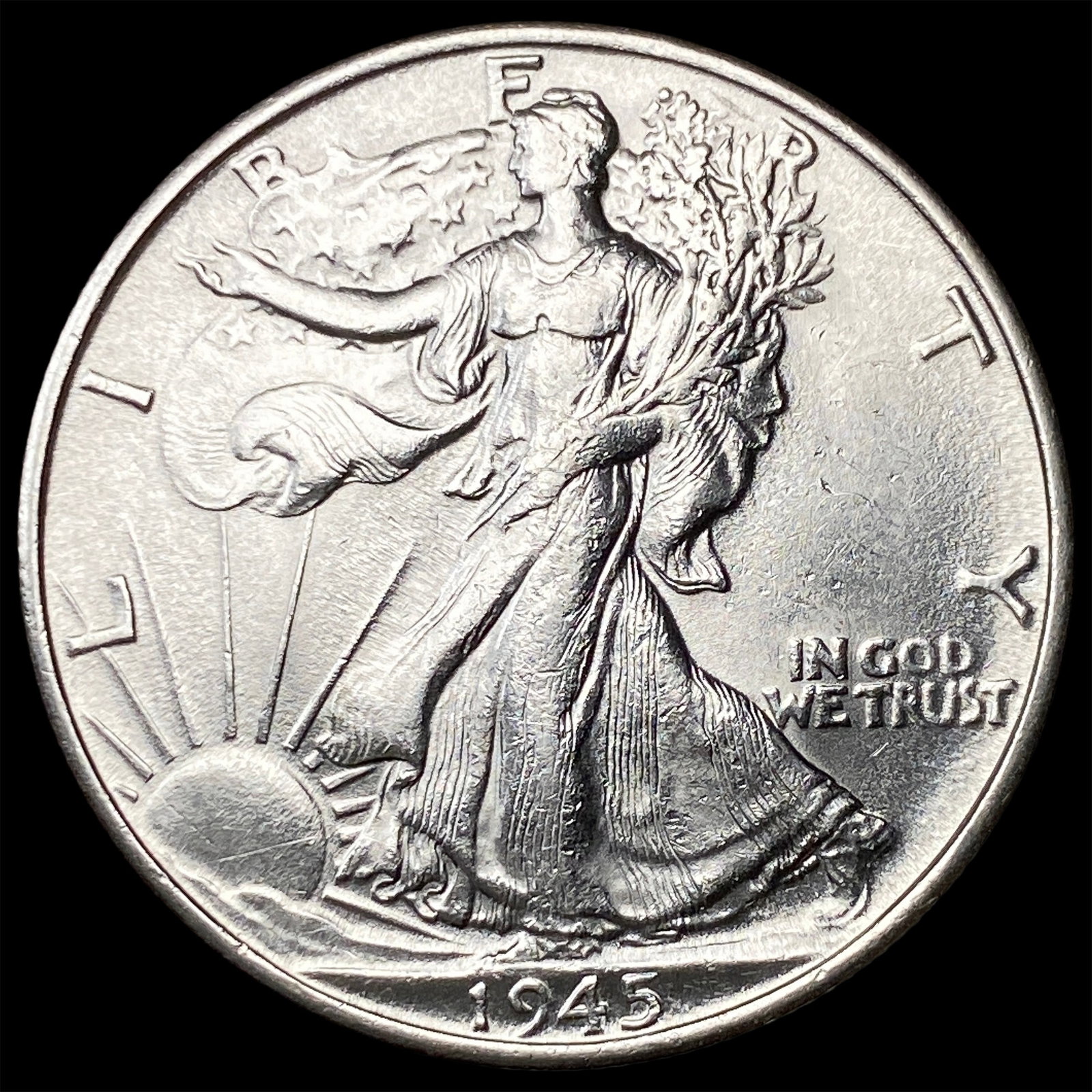1945-S Silver Walking Liberty Half Dollar UNCIRCULATED: 1945-S Silver Walking Liberty Half Dollar UNCIRCULATED