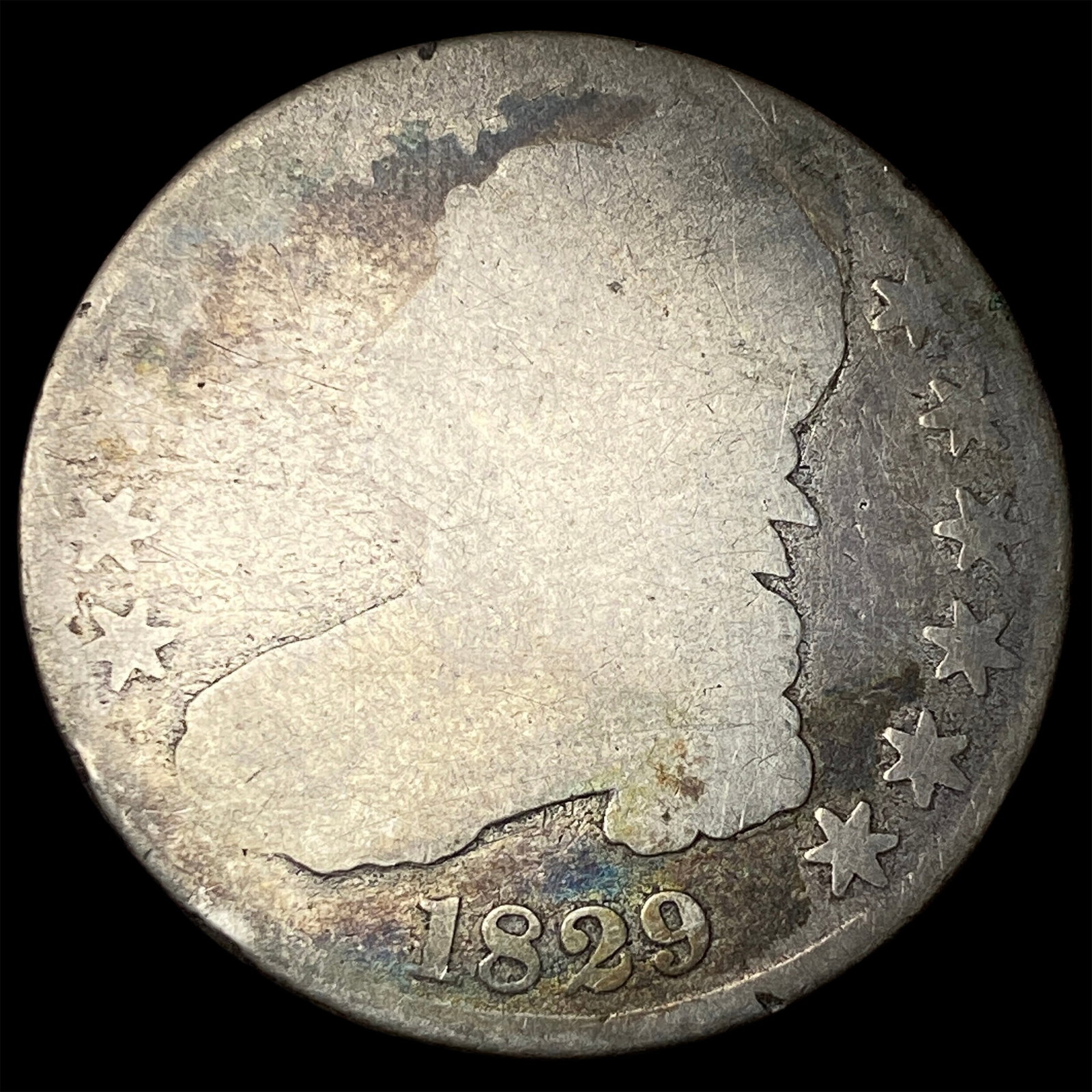 1829 Capped Bust Half Dollar NICELY CIRCULATED (1 of 2)