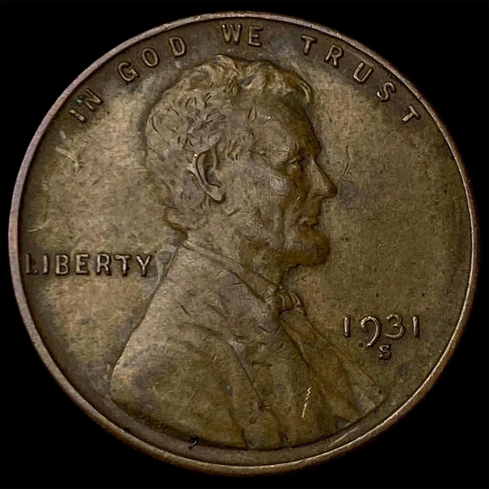 1931-S Lincoln Wheat Cent NEARLY UNCIRCULATED (1 of 2)