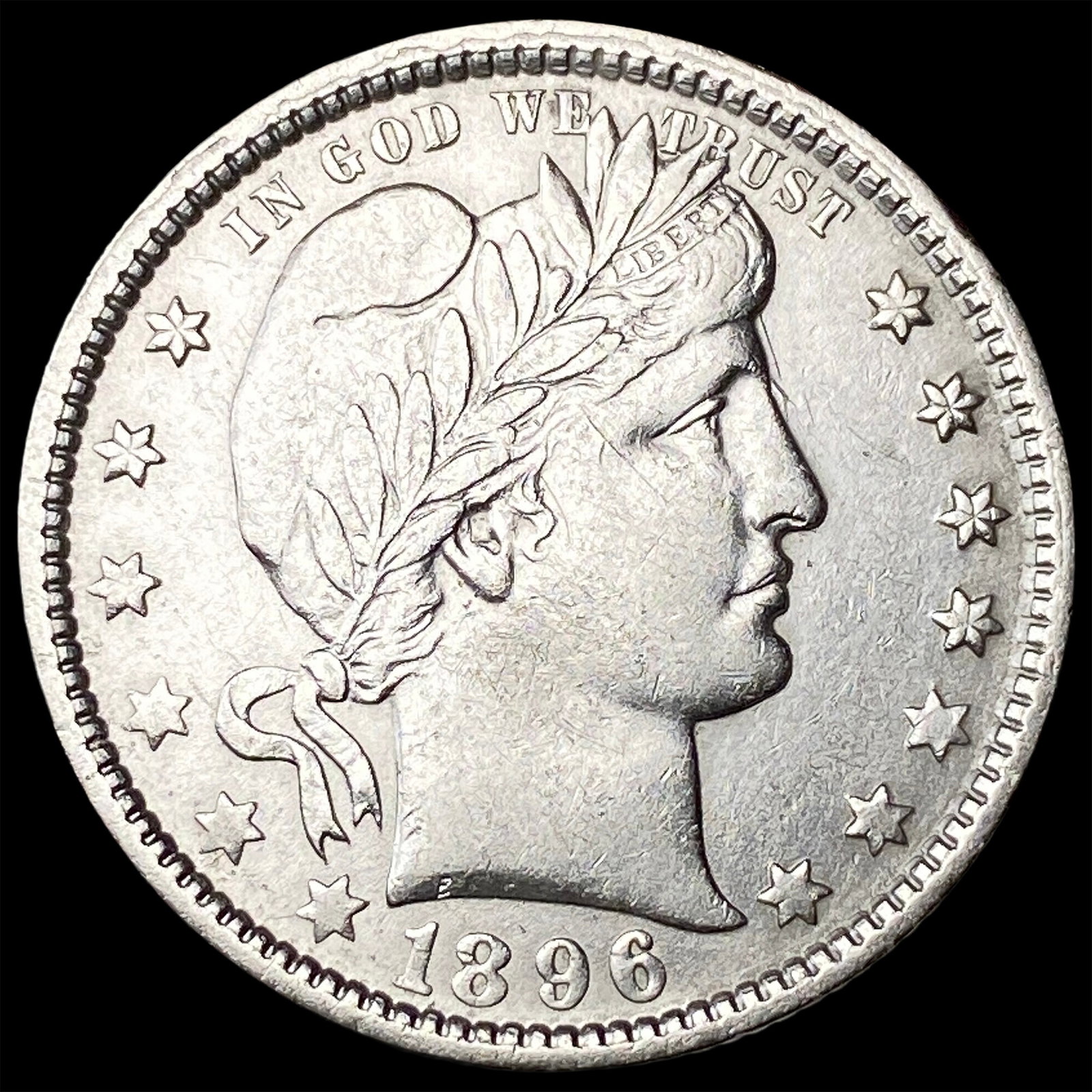 1896-O Silver Barber Quarter CLOSELY UNCIRCULATED (1 of 2)