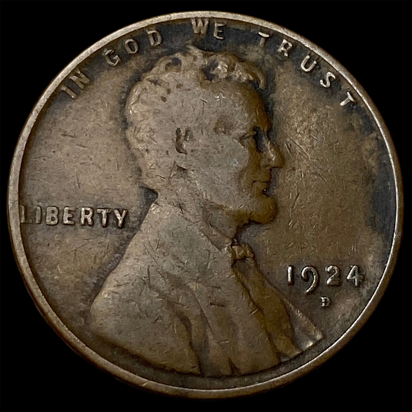 1924-D Lincoln Wheat Cent LIGHTLY CIRCULATED (1 of 2)