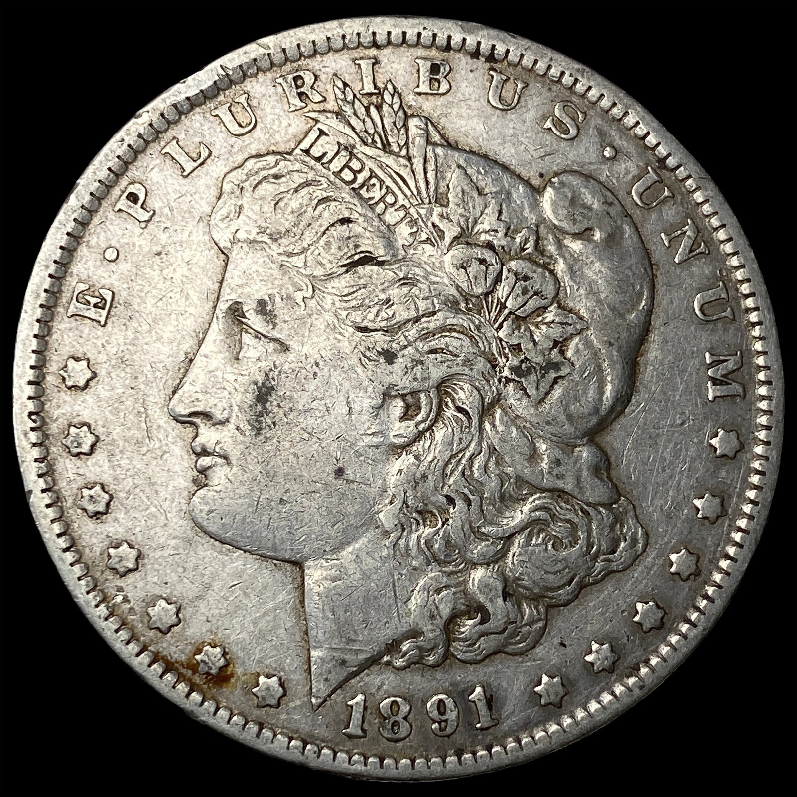 1891-CC Silver Morgan Dollar ABOUT UNCIRCULATED (1 of 2)