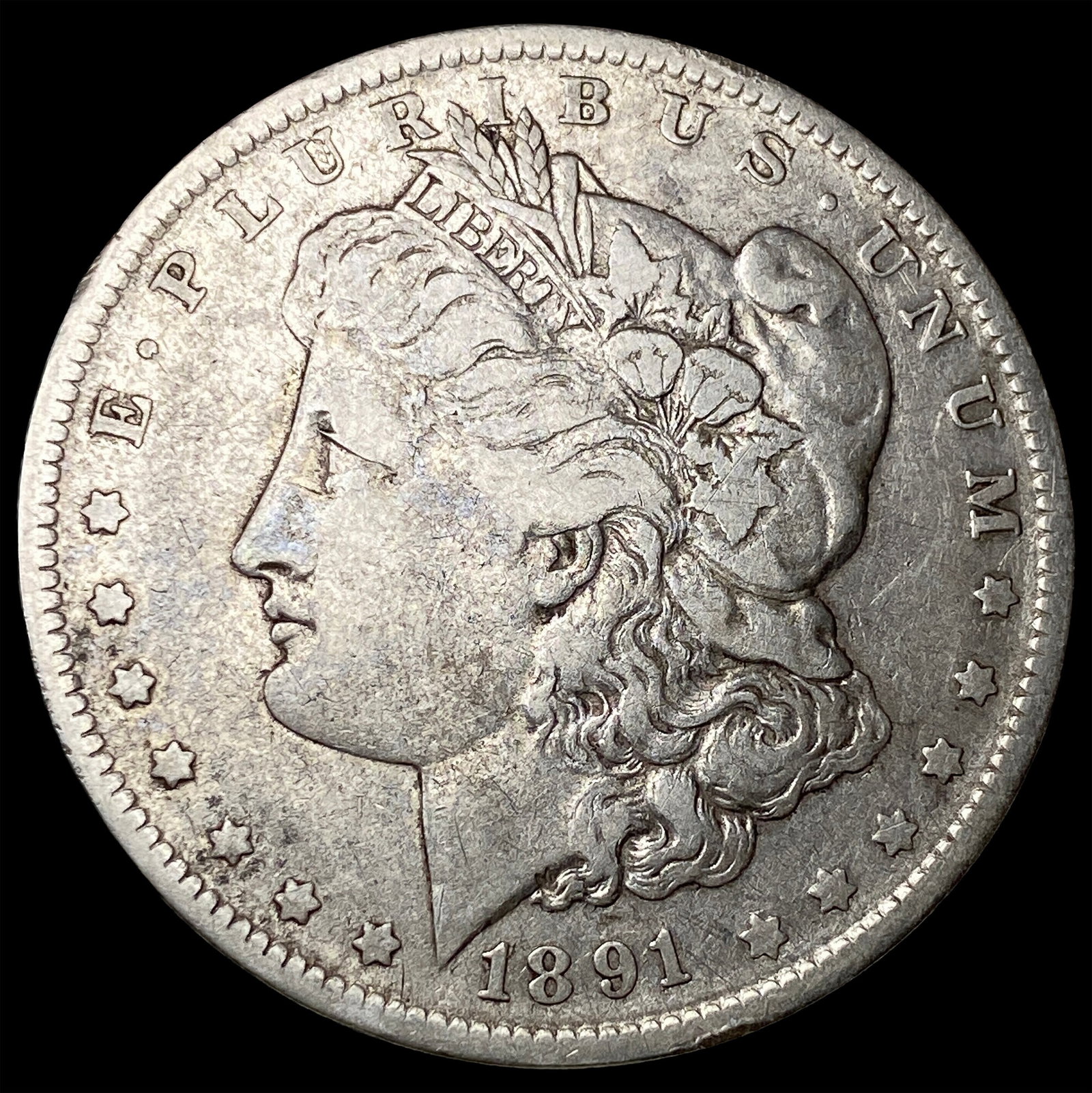 1891-O Silver Morgan Dollar ABOUT UNCIRCULATED (1 of 2)
