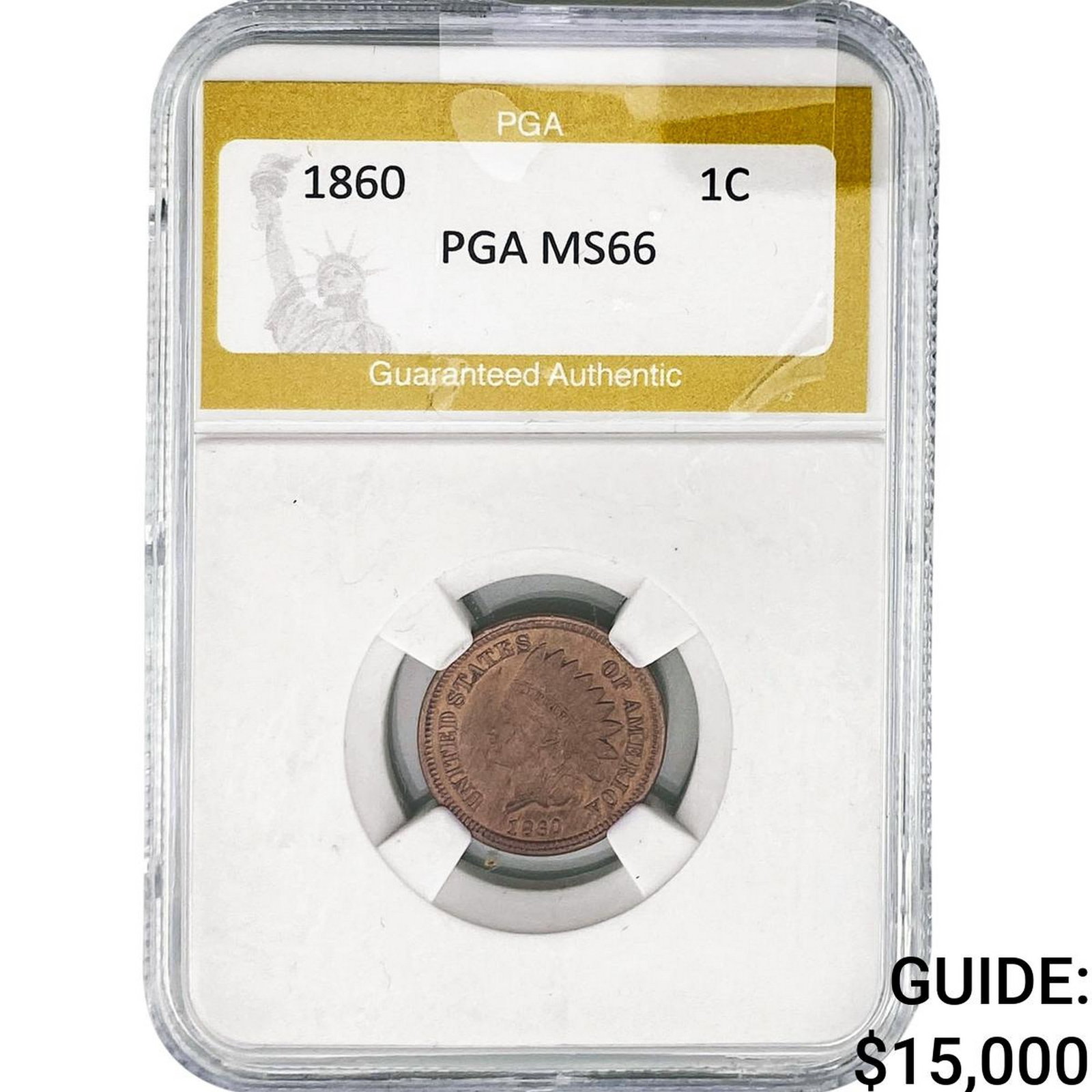 1860 Indian Head Cent PGA MS66 (1 of 2)