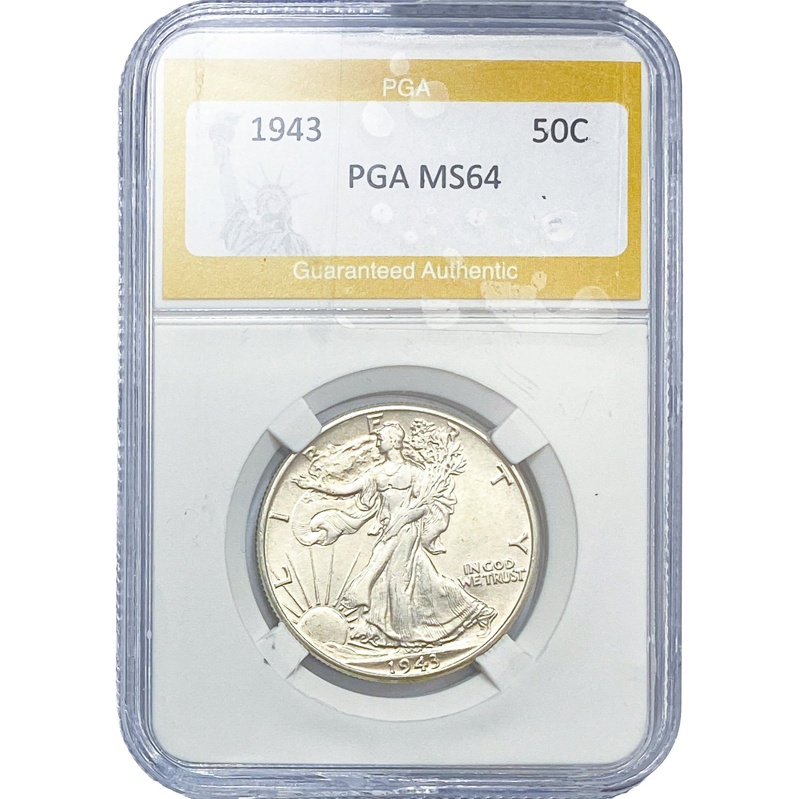1943 Walking Liberty Half Dollar PGA MS64 (1 of 2)
