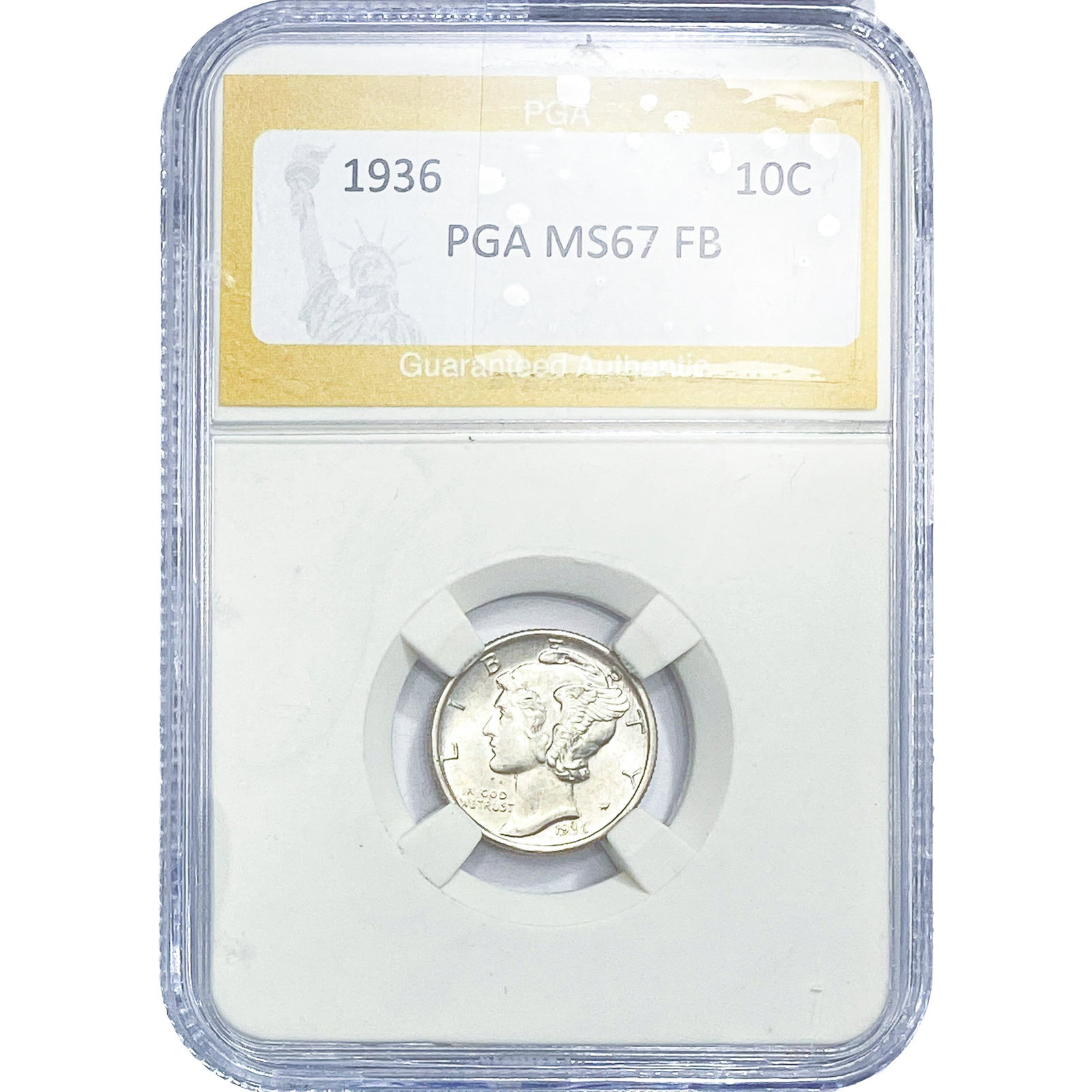 1936 Mercury Silver Dime PGA MS67 FB (1 of 2)