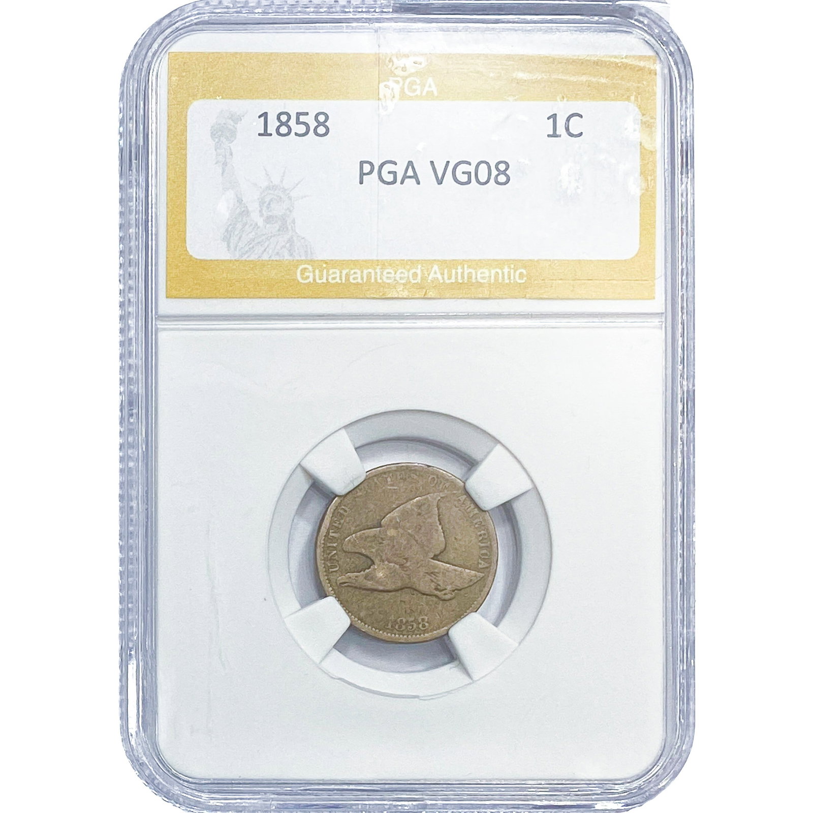 1858 Flying Eagle Cent PGA VG08 (1 of 2)