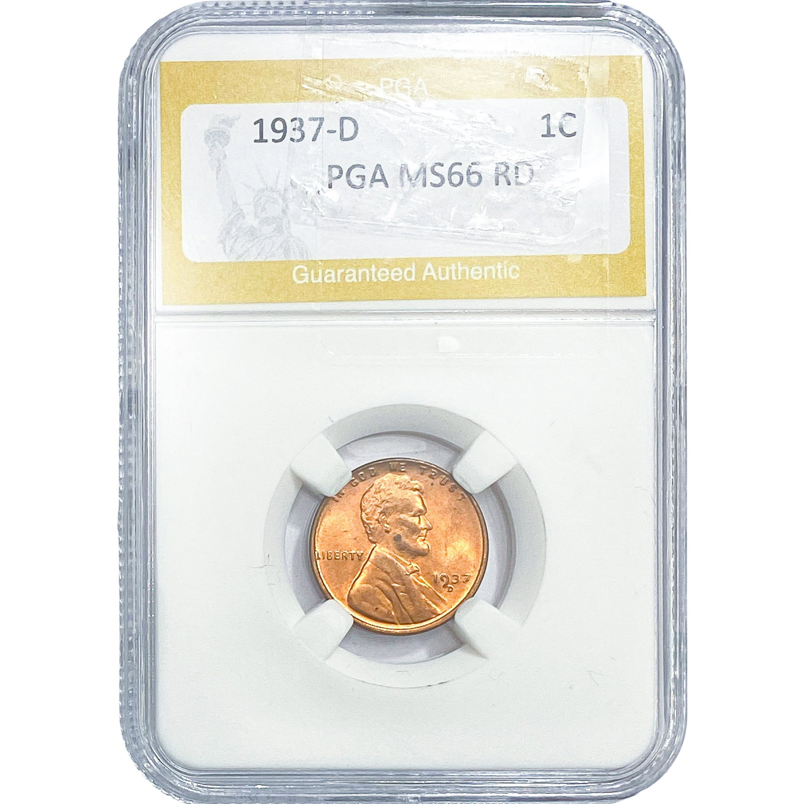 1937-D Wheat Cent PGA MS66 RD (1 of 2)