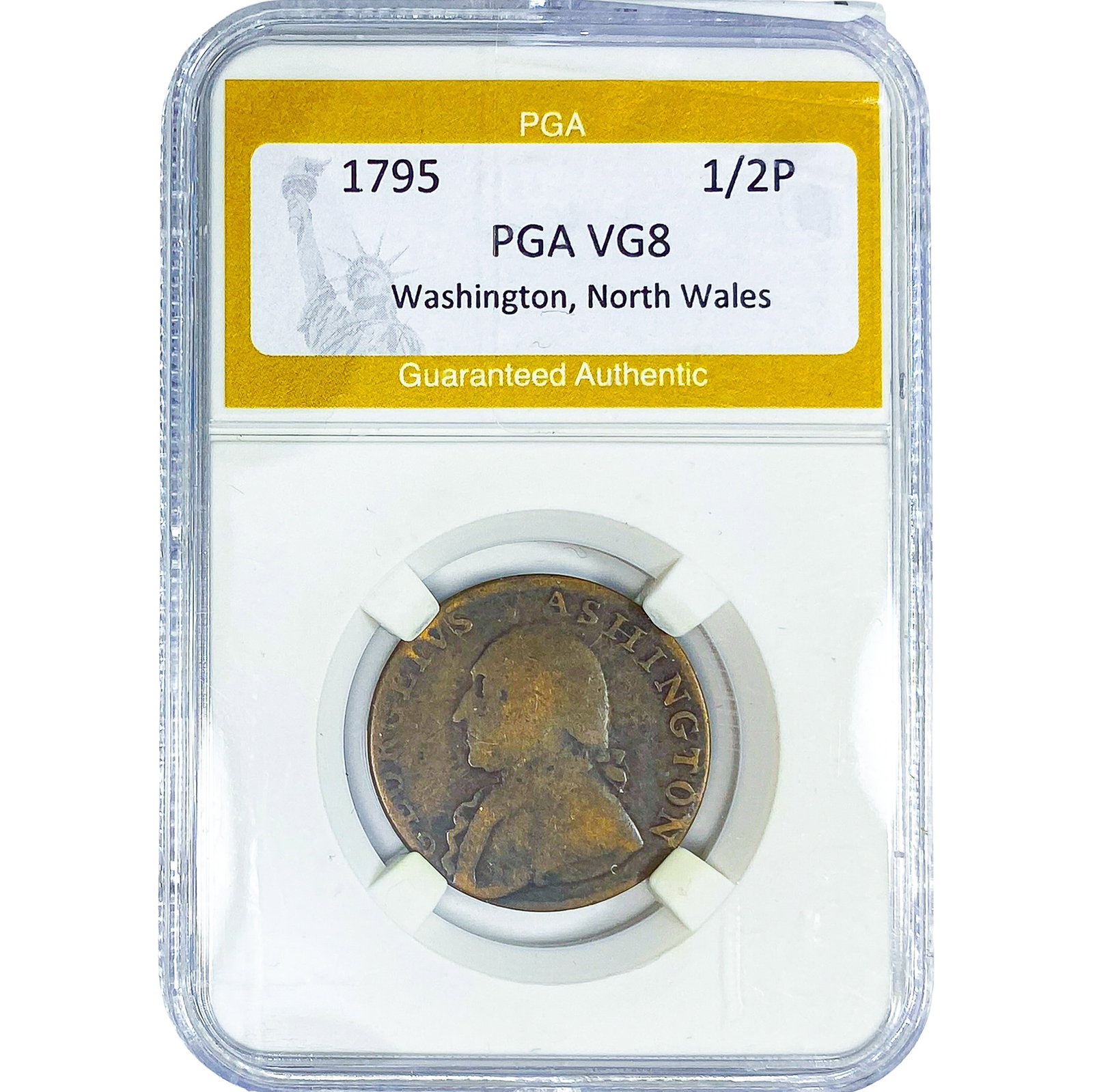 1795 US Washington Halfpenny-North Wales PGA VG8 (1 of 2)