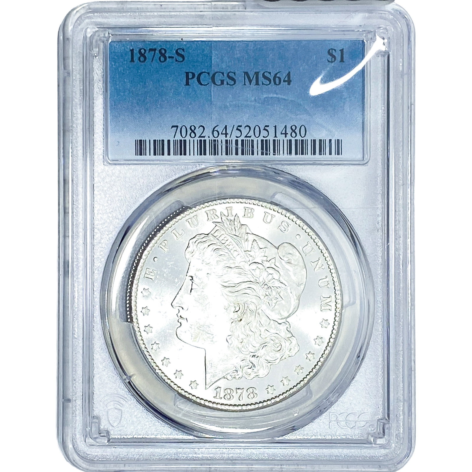 1878-S Morgan Silver Dollar PCGS MS64: 1878-S Morgan Silver Dollar PCGS MS64