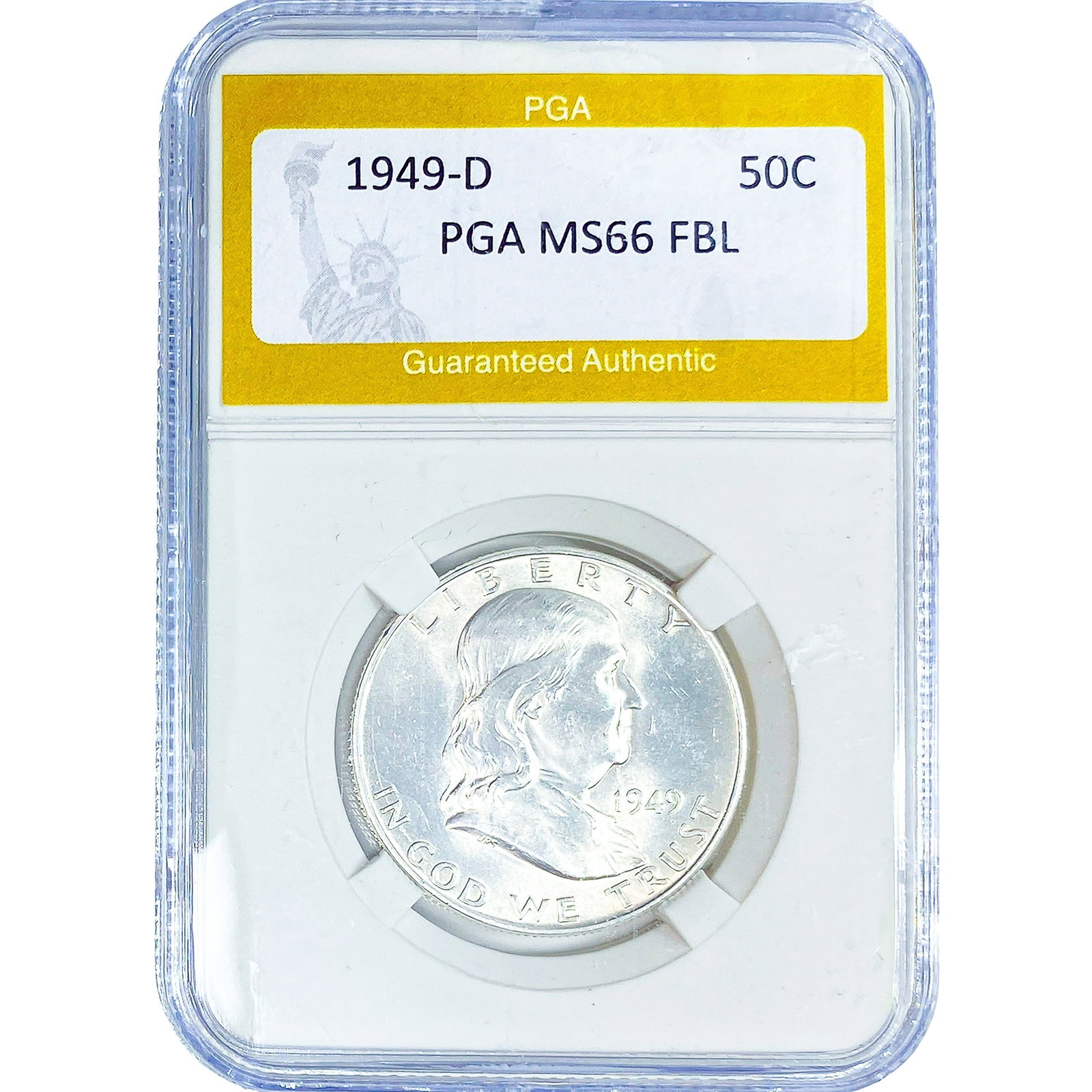 1949-D Franklin Half Dollar PGA MS66 FBL (1 of 2)