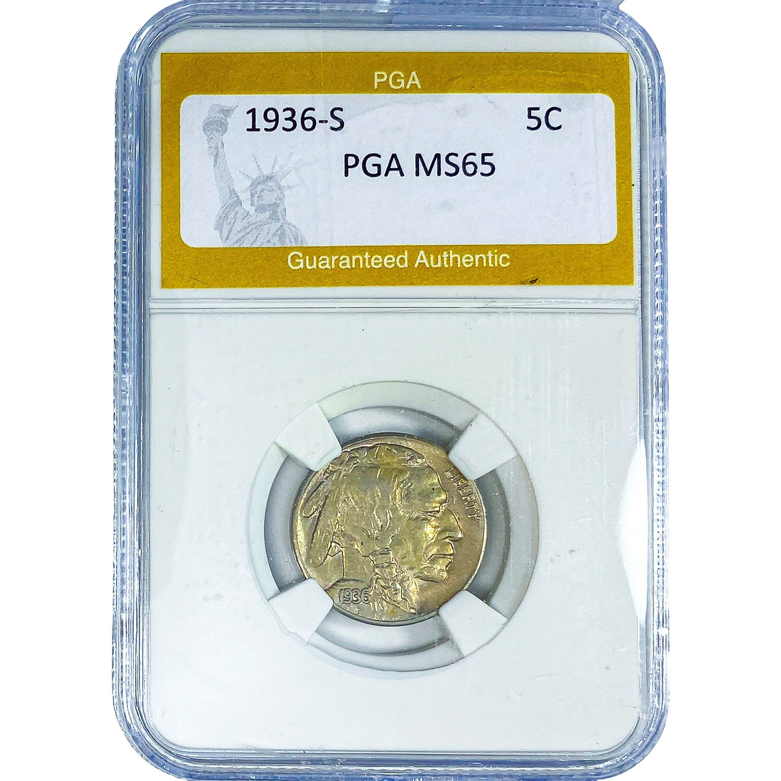 1936-S Buffalo Nickel PGA MS65 (1 of 2)