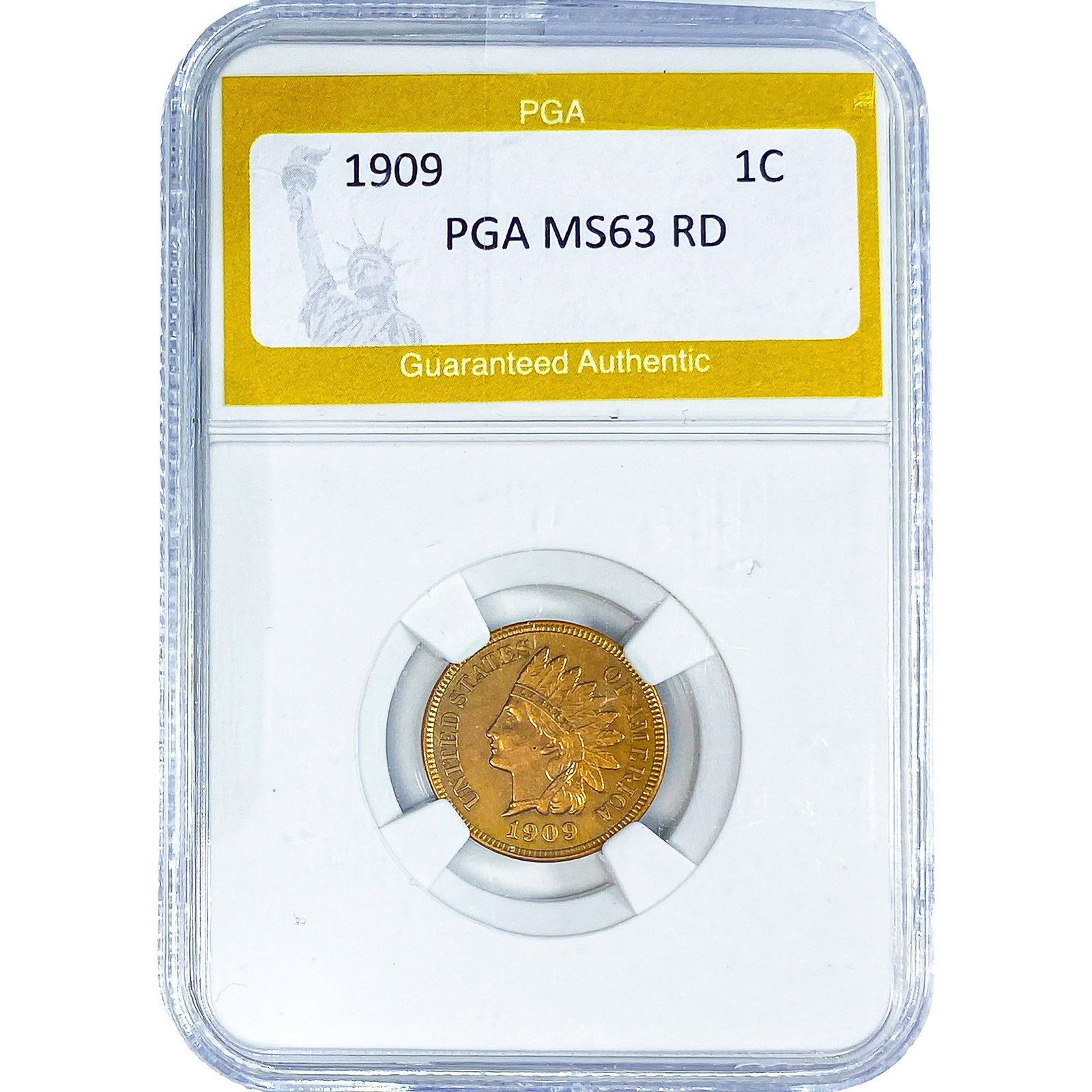 1909 Indian Head Cent PGA MS63 RD (1 of 2)