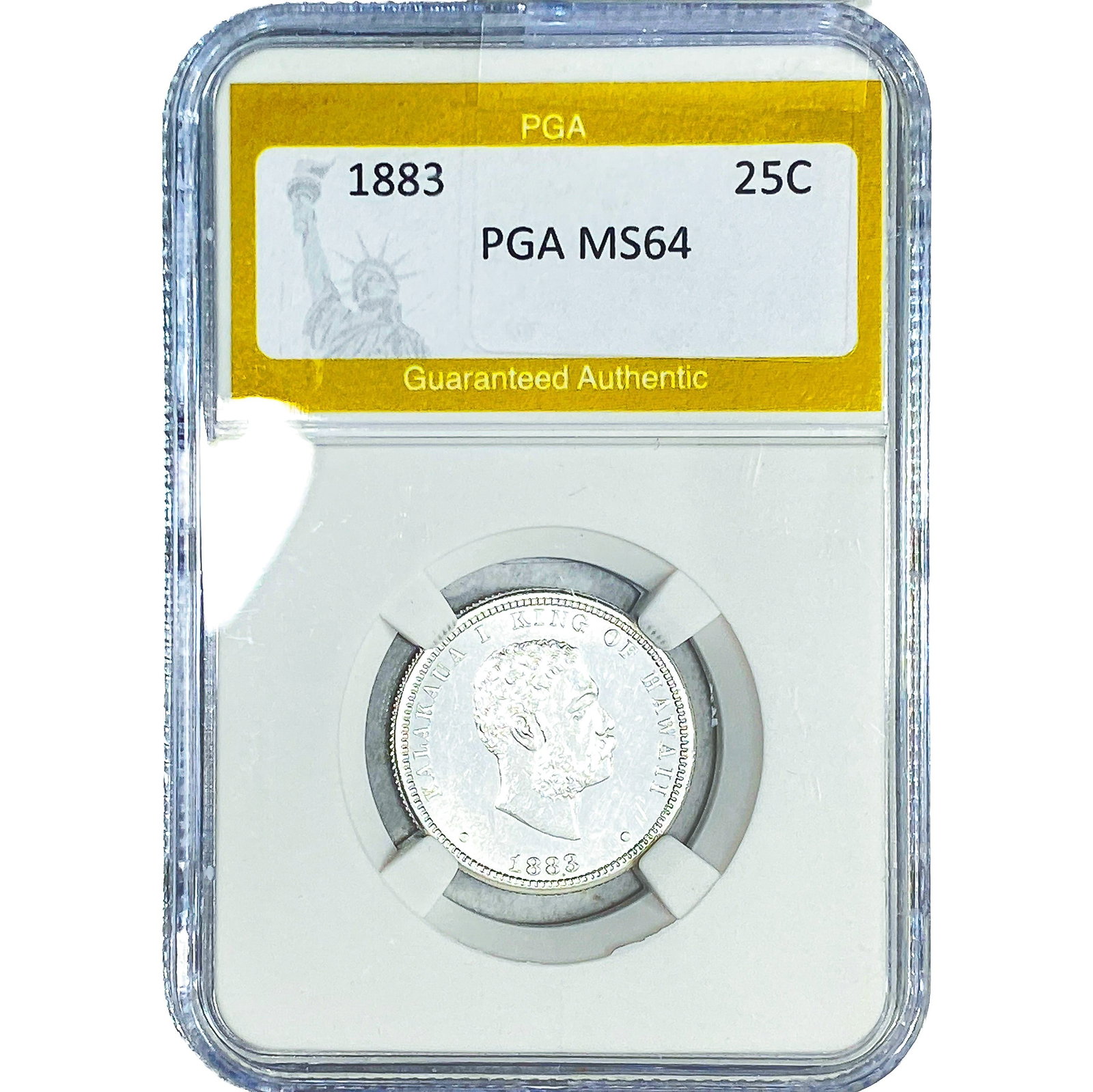 1883 Kingdom of Hawaii Quarter PGA MS64 (1 of 2)