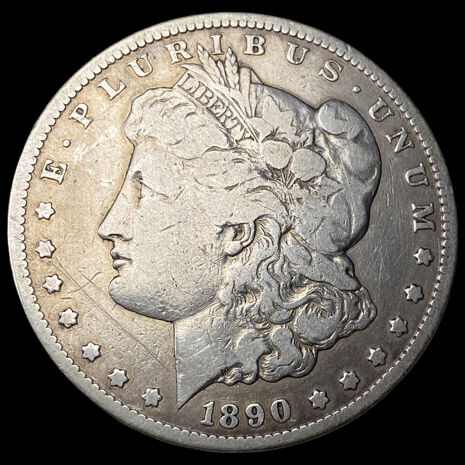 1890-CC Silver Morgan Dollar LIGHTLY CIRCULATED: 1890-CC Silver Morgan Dollar LIGHTLY CIRCULATED