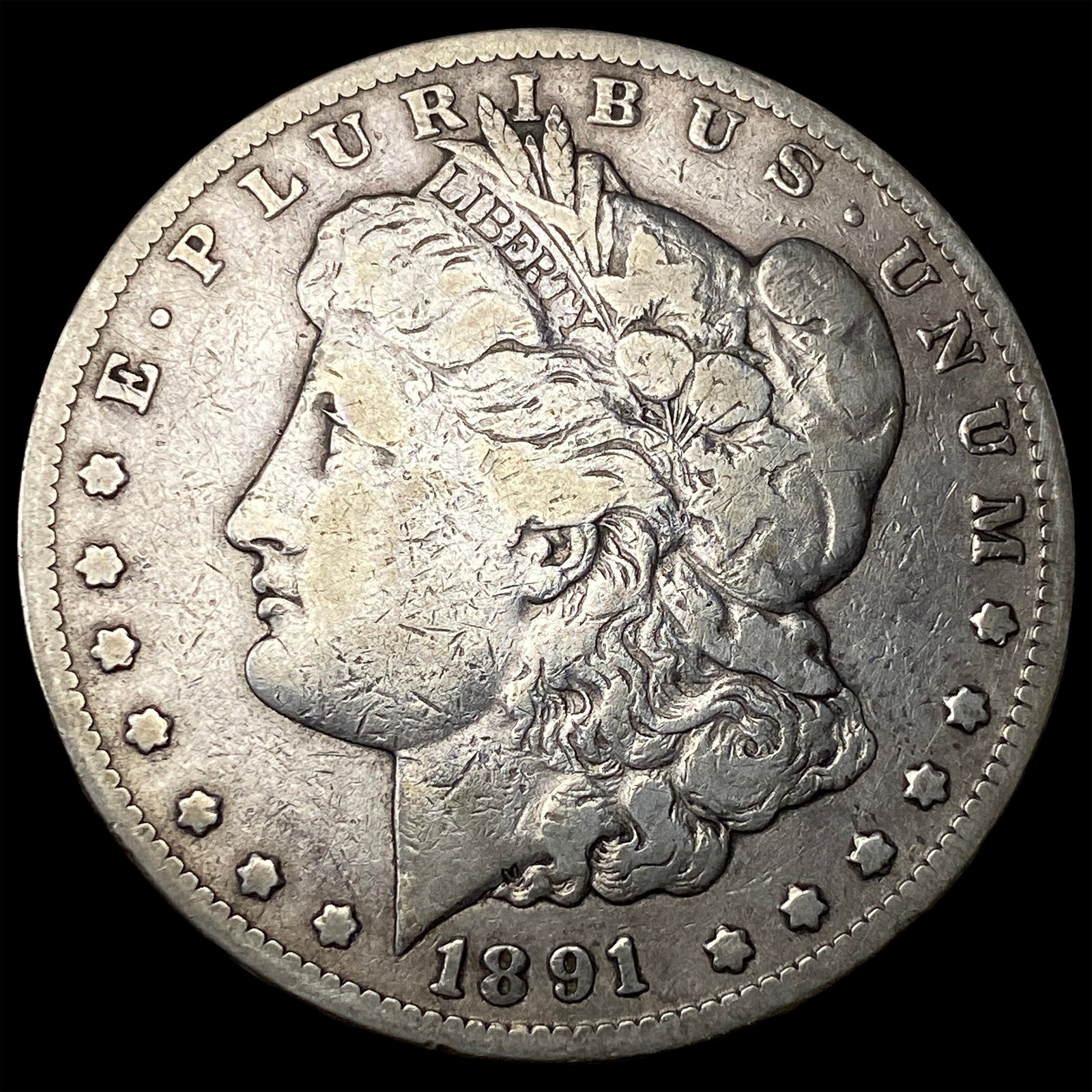 1891-CC Silver Morgan Dollar NICELY CIRCULATED: 1891-CC Silver Morgan Dollar NICELY CIRCULATED