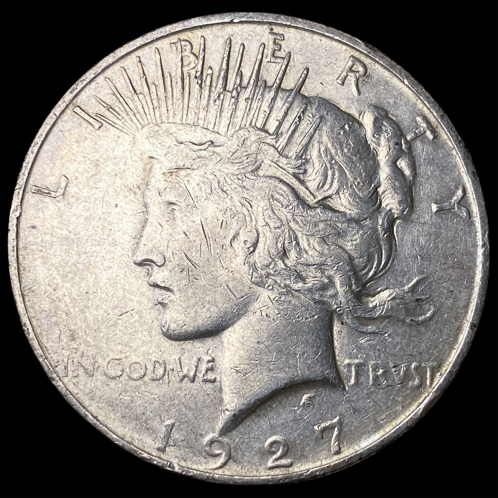 1927 Peace Silver Dollar NEARLY UNCIRCULATED: 1927 Peace Silver Dollar NEARLY UNCIRCULATED
