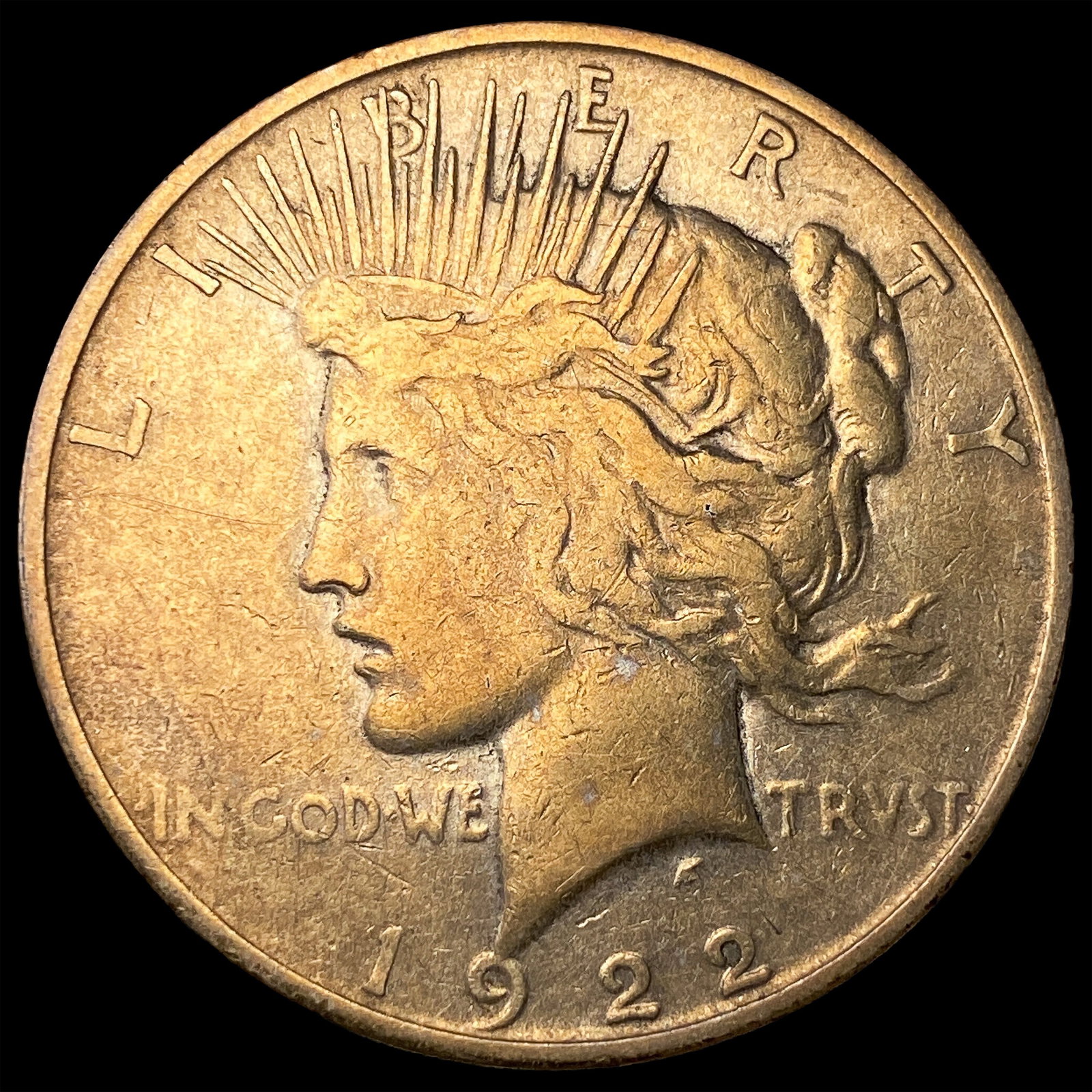 1922 Silver Peace Dollar ABOUT UNCIRCULATED: 1922 Silver Peace Dollar ABOUT UNCIRCULATED