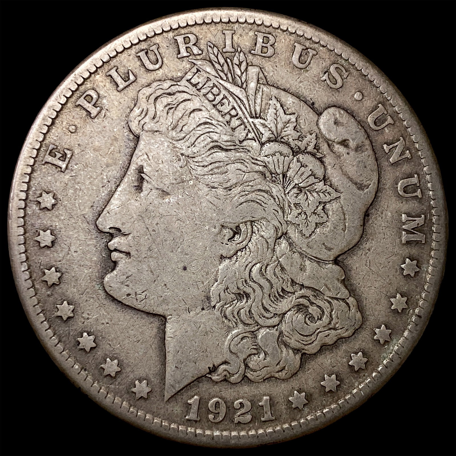 1921-S Silver Morgan Dollar ABOUT UNCIRCULATED: 1921-S Silver Morgan Dollar ABOUT UNCIRCULATED