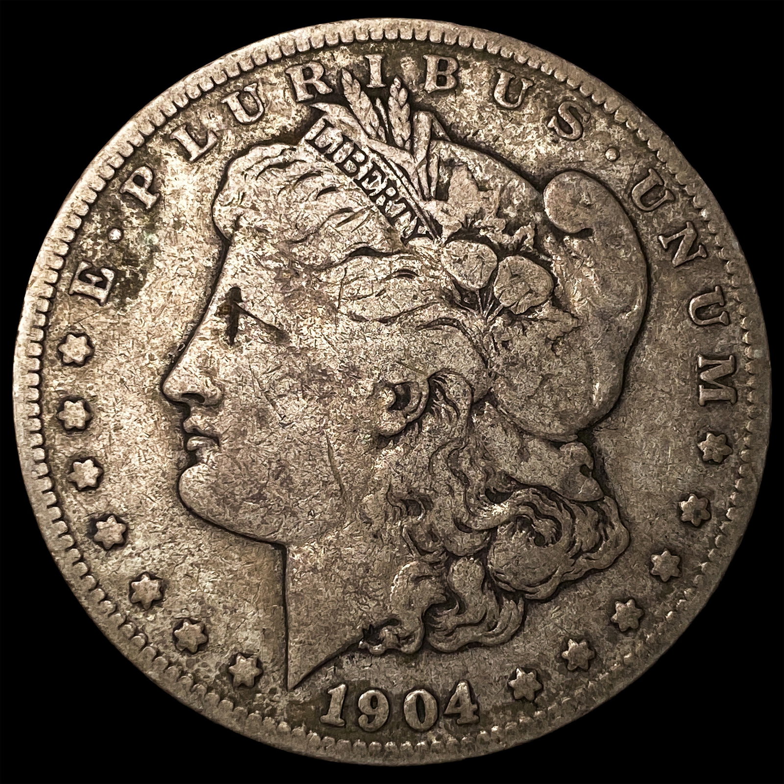 1904-S Silver Morgan Dollar NEARLY UNCIRCULATED (1 of 2)