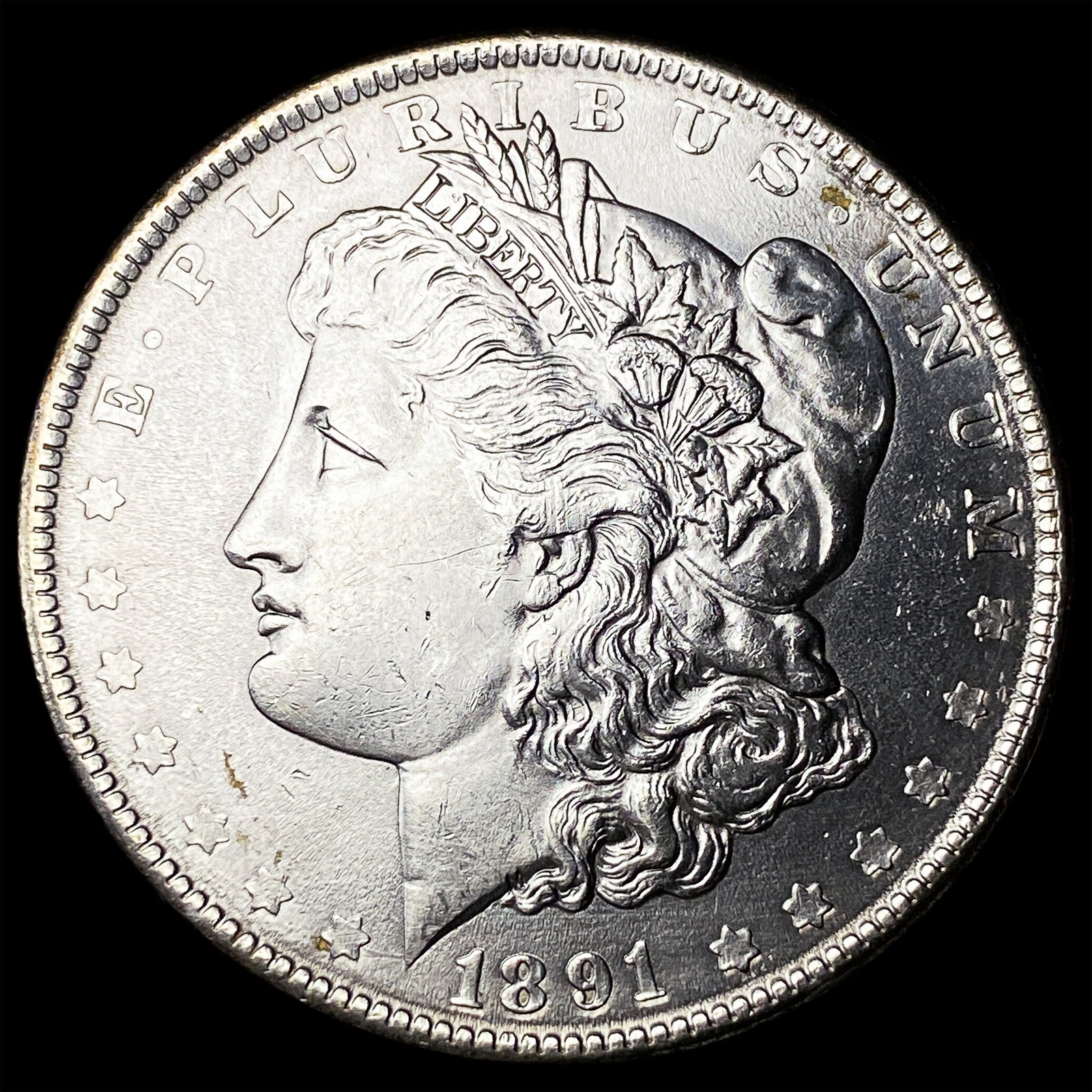 1891 Morgan Silver Dollar CHOICE AU: 1891 Morgan Silver Dollar CHOICE AU