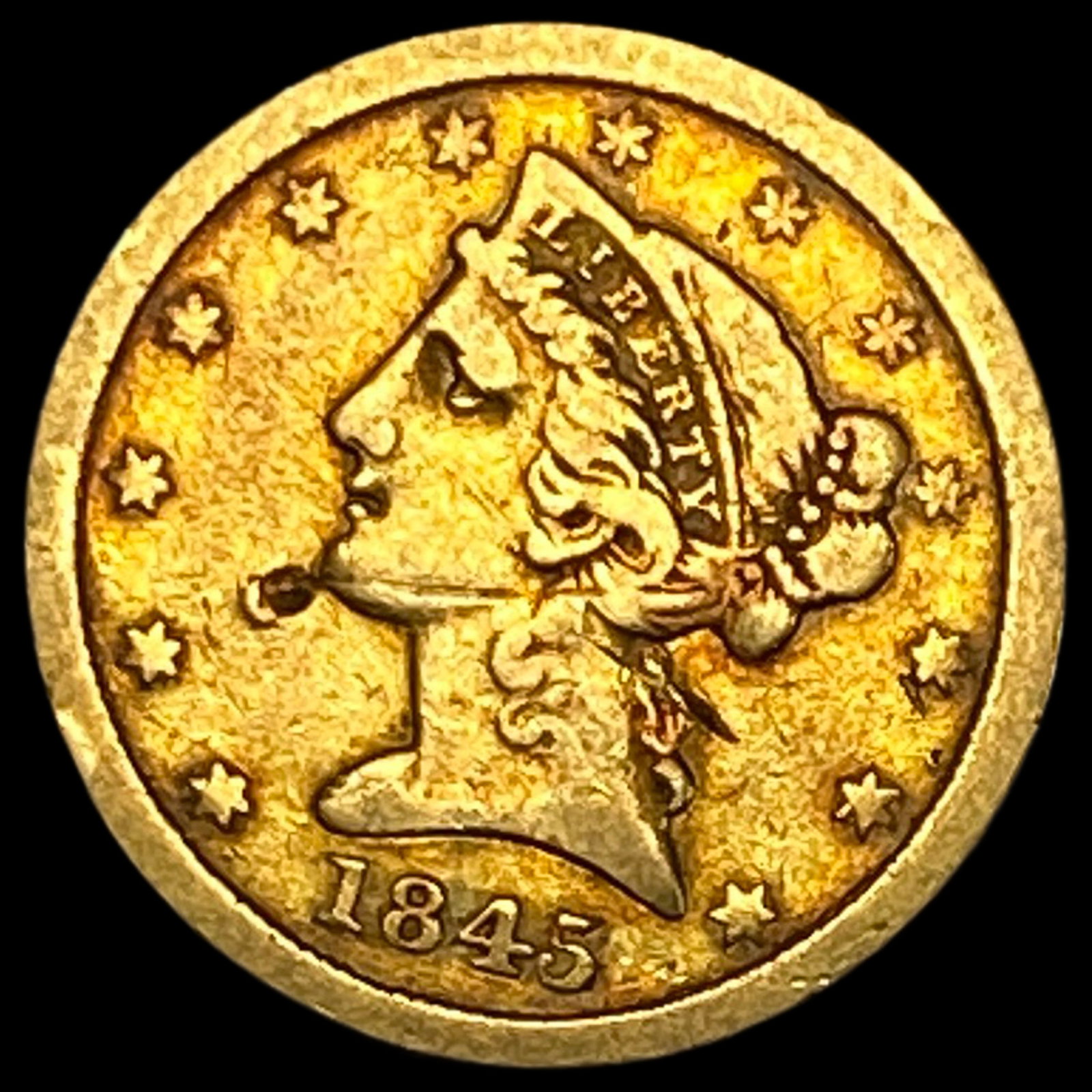 1845-O Liberty Head Half Eagle $5 Gold HIGH GRADE: 1845-O Liberty Head Half Eagle $5 Gold HIGH GRADE