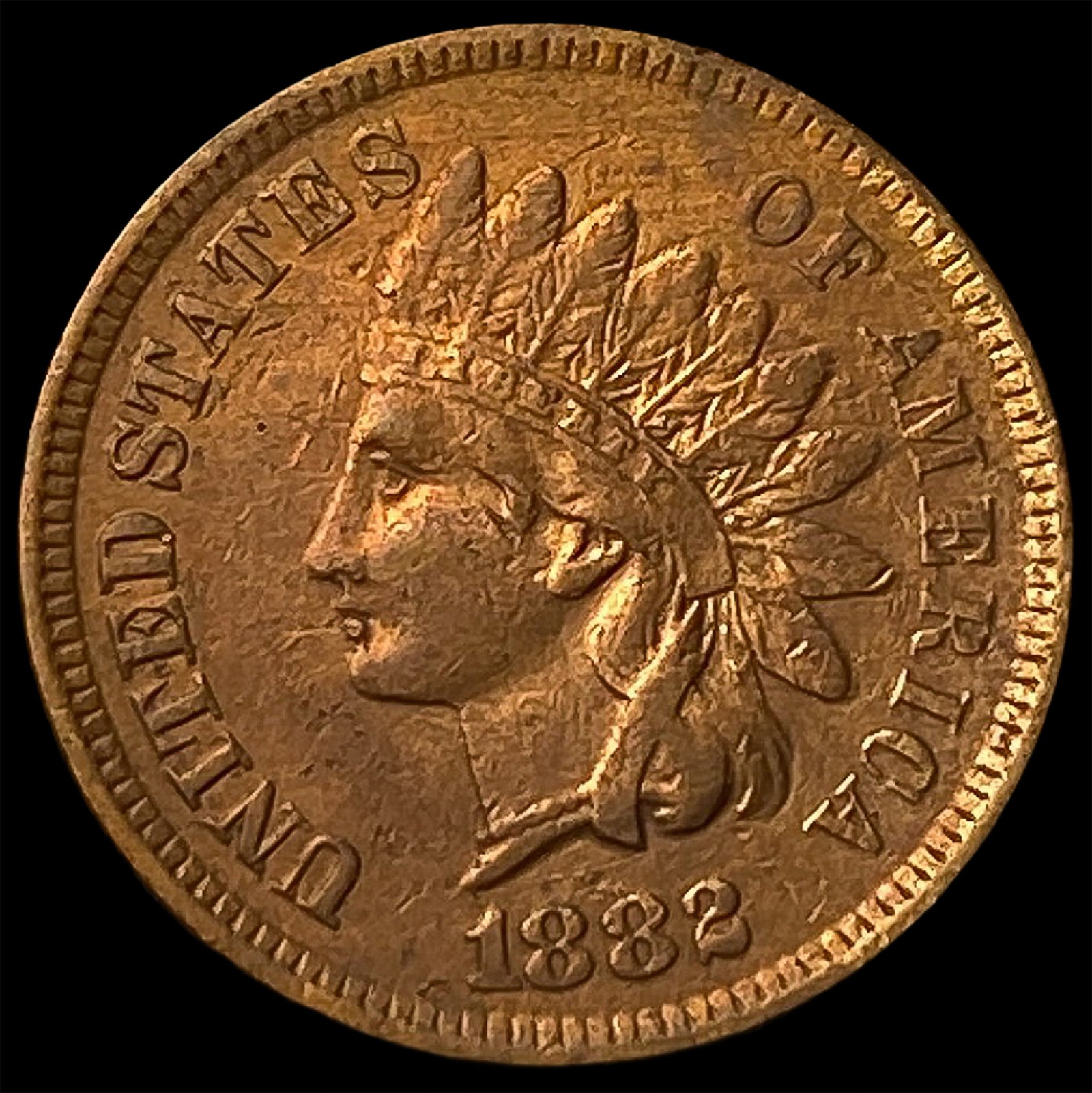 1882 Indian Head Cent CLOSELY UNCIRCULATED: 1882 Indian Head Cent CLOSELY UNCIRCULATED