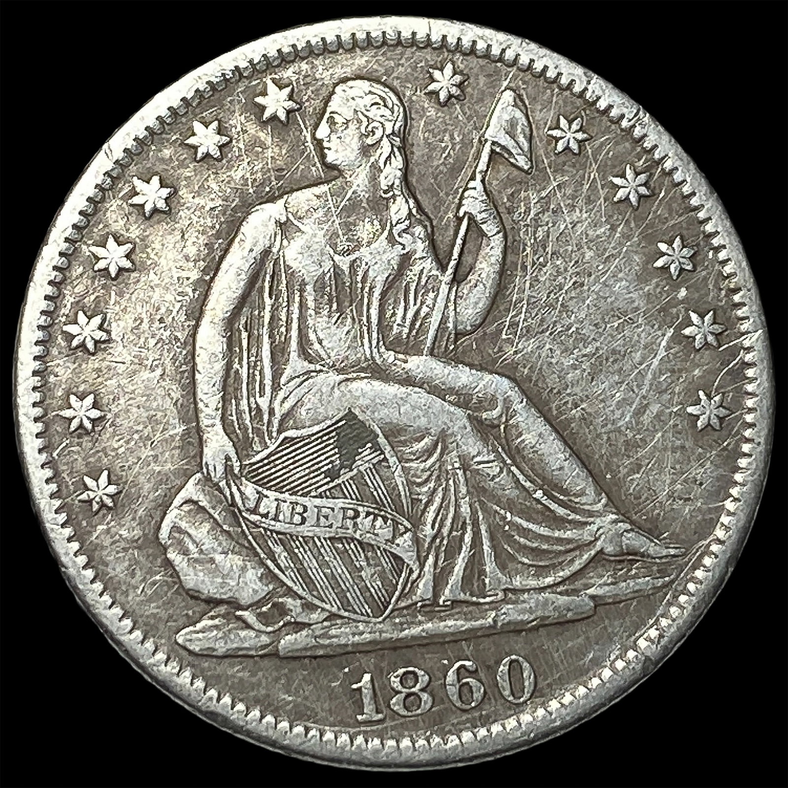 1860-S Silver Half Dollar HIGH GRADE (1 of 2)
