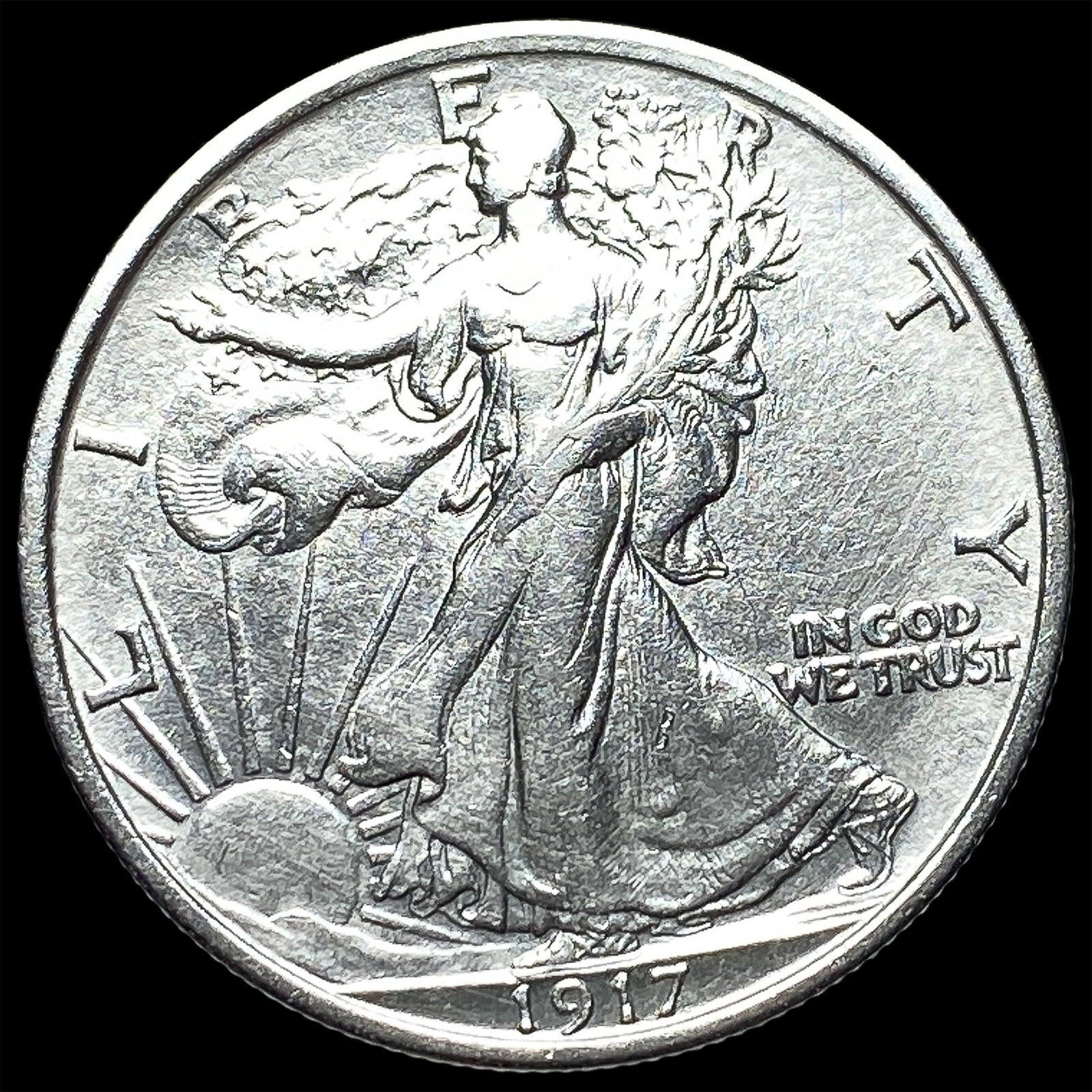 1917 Walking Liberty Half Dollar CHOICE AU (1 of 2)
