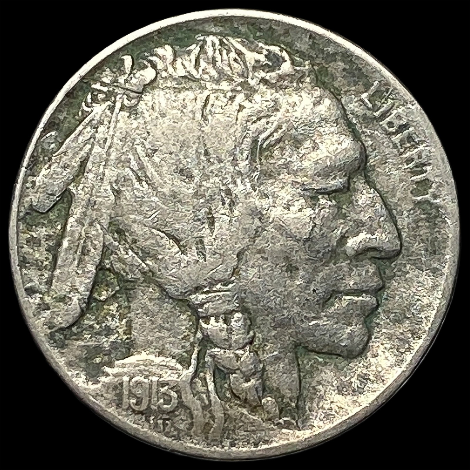 1913-D Buffalo Nickel Type 2 CLOSELY UNCIRCULATED (1 of 2)