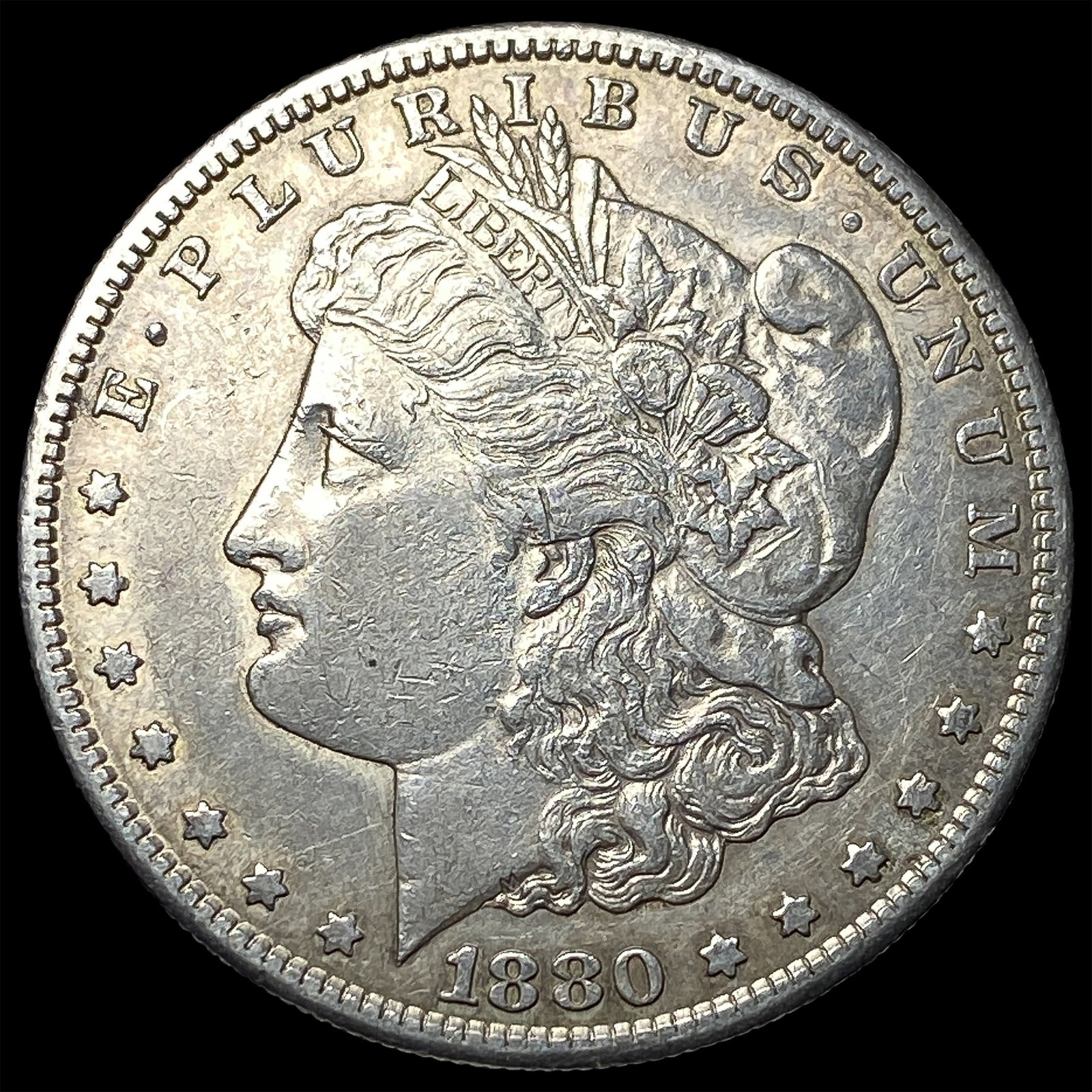 1880-S Silver Morgan Dollar CLOSELY UNCIRCULATED: 1880-S Silver Morgan Dollar CLOSELY UNCIRCULATED