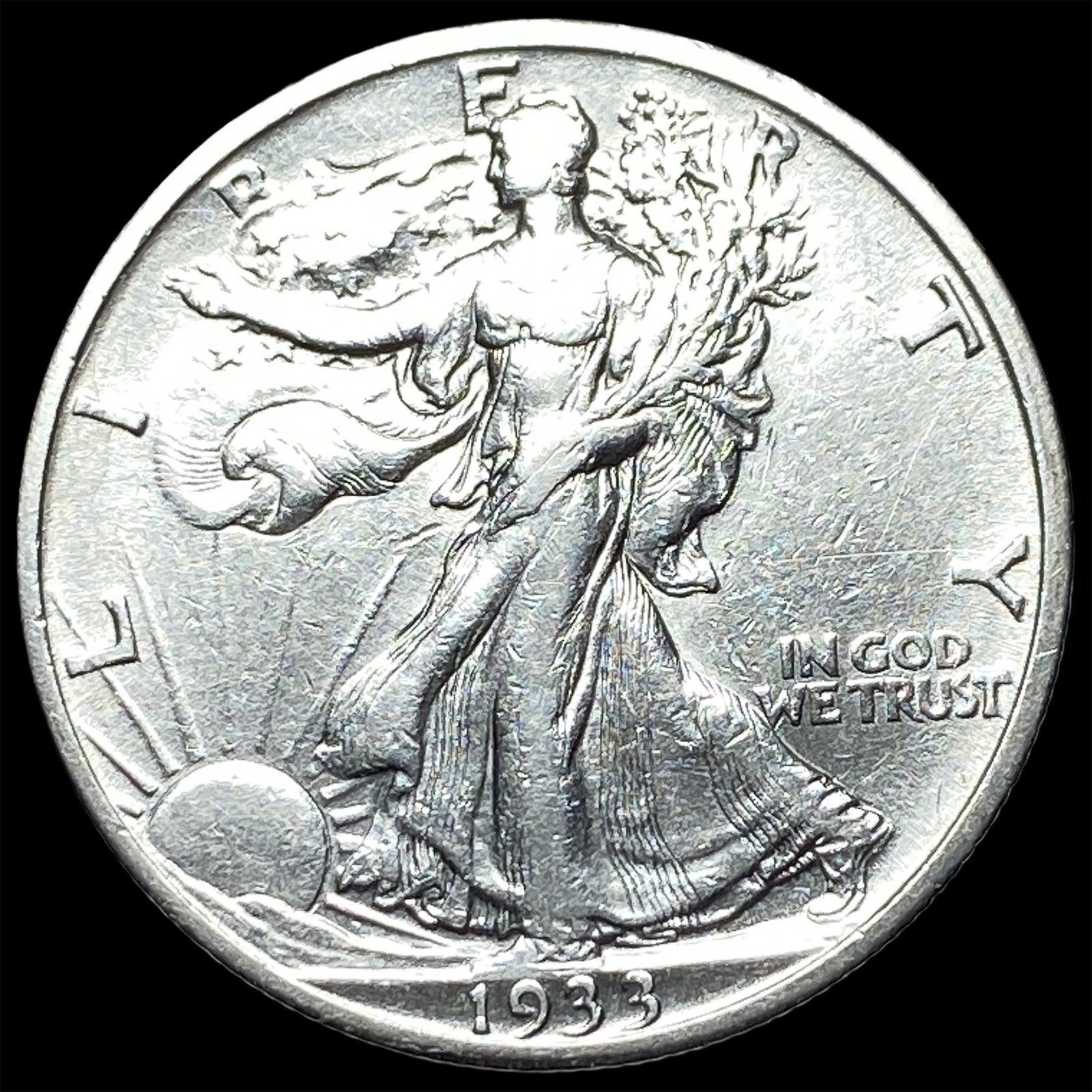 1933-S Silver Walking Liberty Half Dollar CHOICE AU (1 of 2)