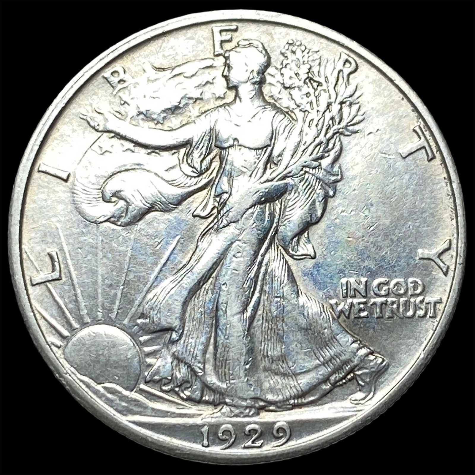 1929-D Silver Half Dollar Walking Liberty CLOSELY UNCIRCULATED: 1929-D Silver Half Dollar Walking Liberty CLOSELY UNCIRCULATED