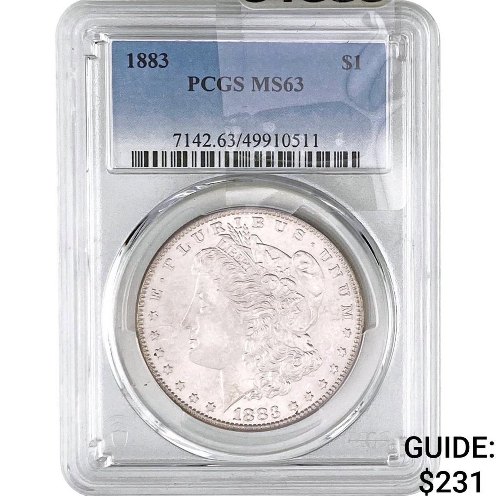 1883 Morgan Silver Dollar PCGS MS63: 1883 Morgan Silver Dollar PCGS MS63